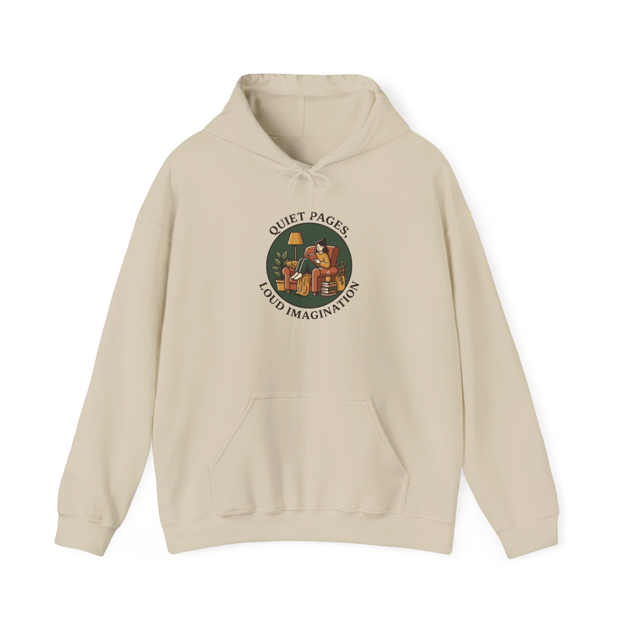 Quiet Pages hoodie | Book Lover Aesthetic, cozy reading sweatshirt