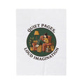 Quiet Pages Loud Imagination Velveteen Plush Blanket | Book Lover, Cozy Reading