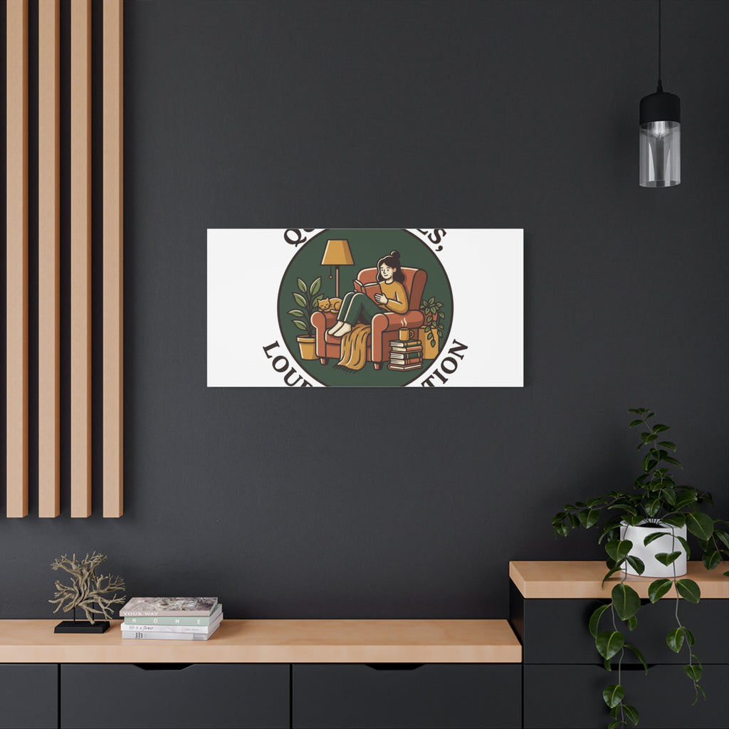 Quiet Pages Loud Imagination Canvas | Book Lover, Cozy Reading, Library Aesthetic