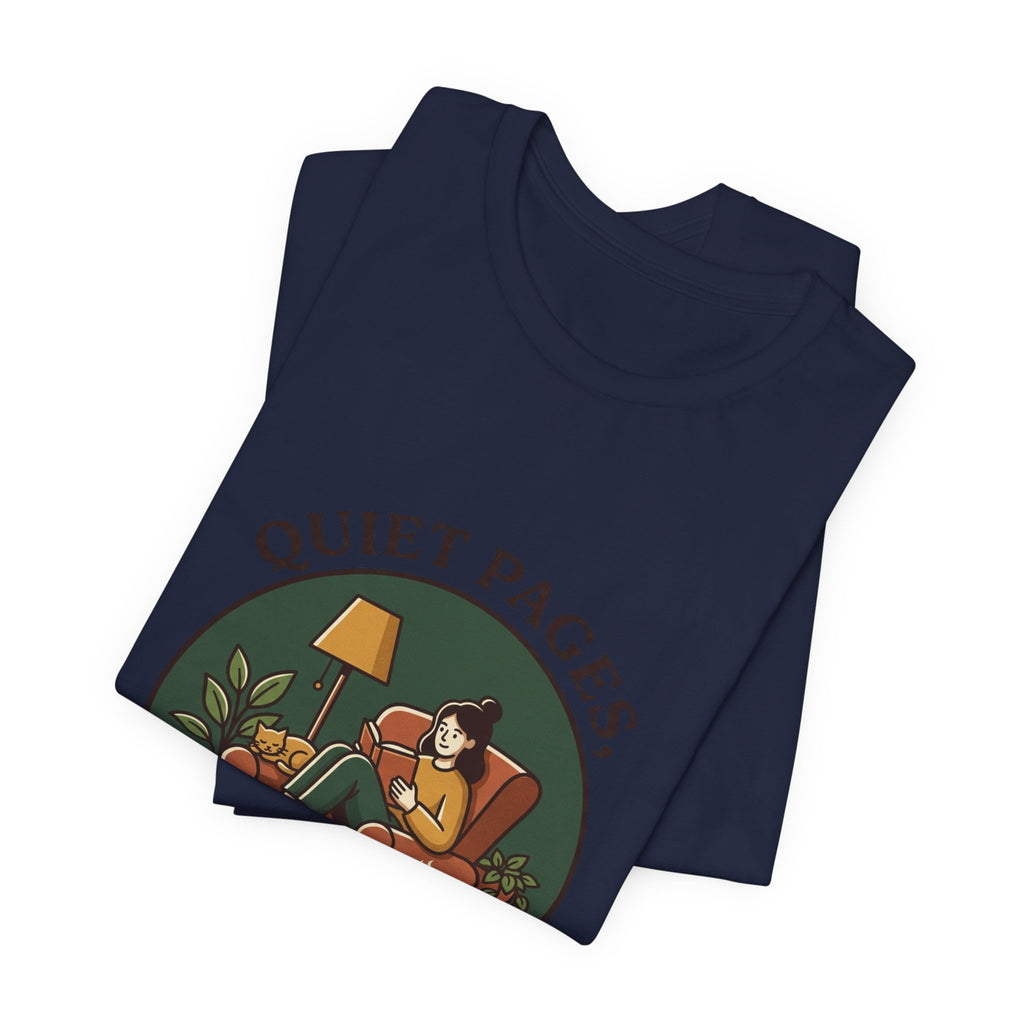 Quiet Pages Loud Imagination Tee | Book Lover, Cozy Reading, Library Aesthetic