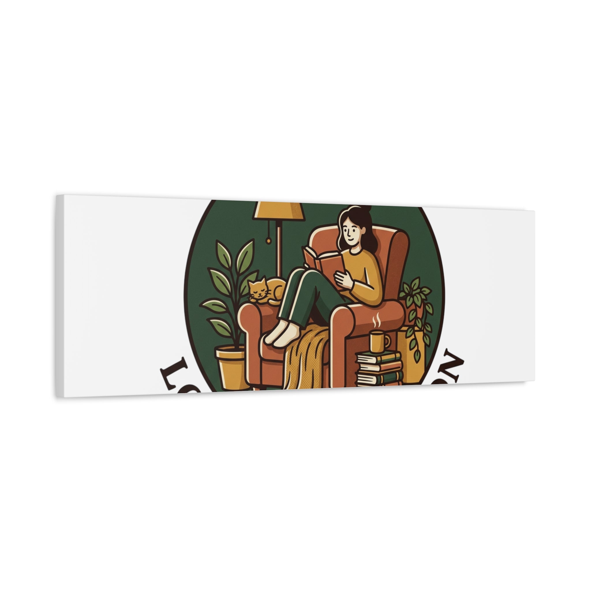 Quiet Pages Loud Imagination Canvas | Book Lover, Cozy Reading, Library Aesthetic