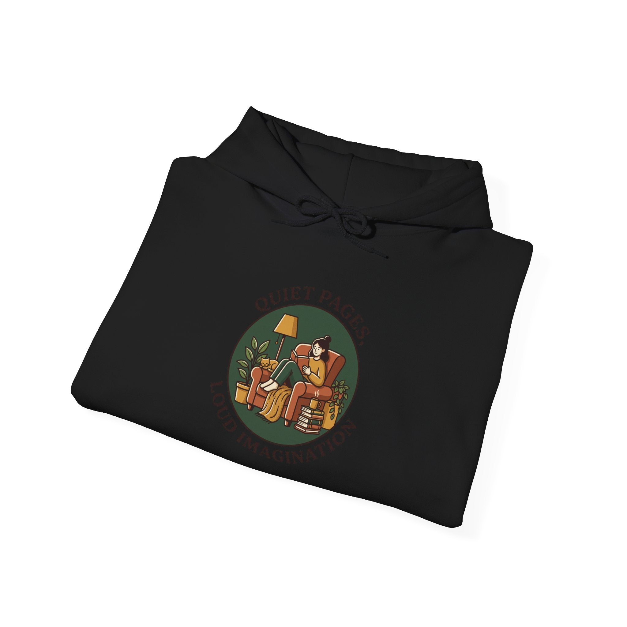 Quiet Pages hoodie | Book Lover Aesthetic, cozy reading sweatshirt