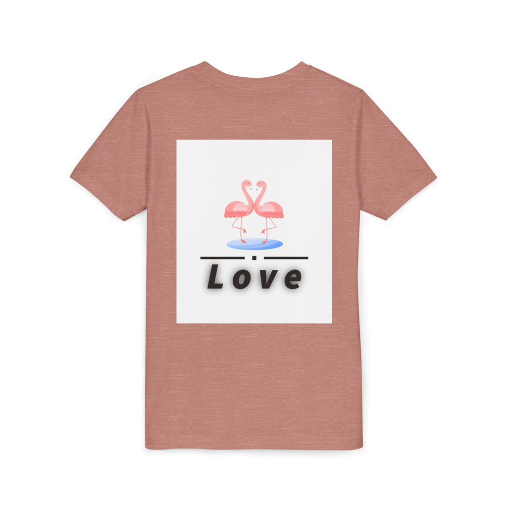 Youth Tee - Pink Flamingo "Love" Graphic