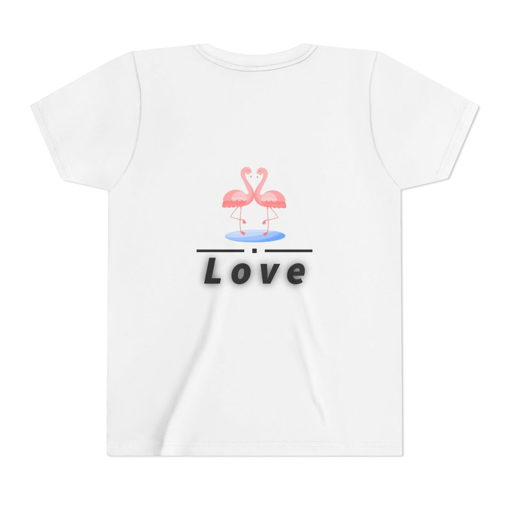 Youth Tee - Pink Flamingo "Love" Graphic
