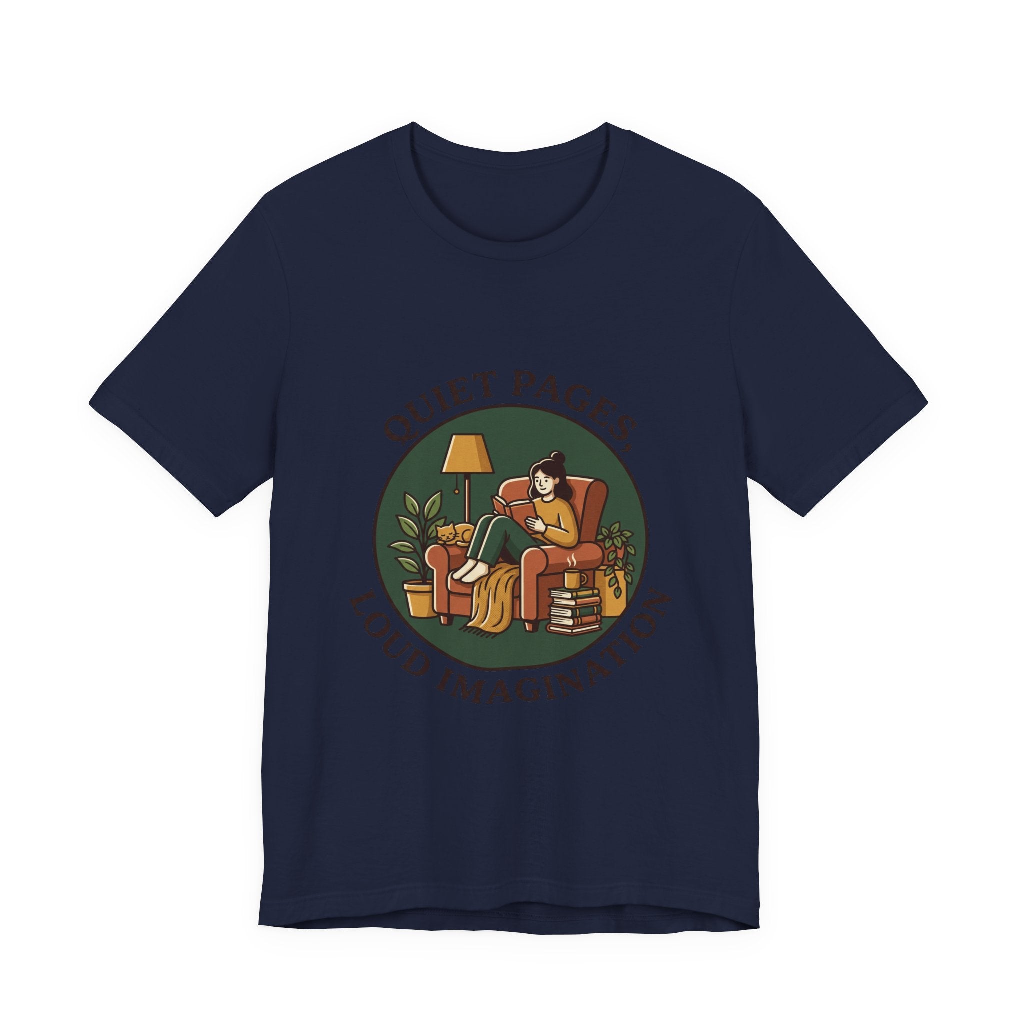 Quiet Pages Loud Imagination Tee | Book Lover, Cozy Reading, Library Aesthetic