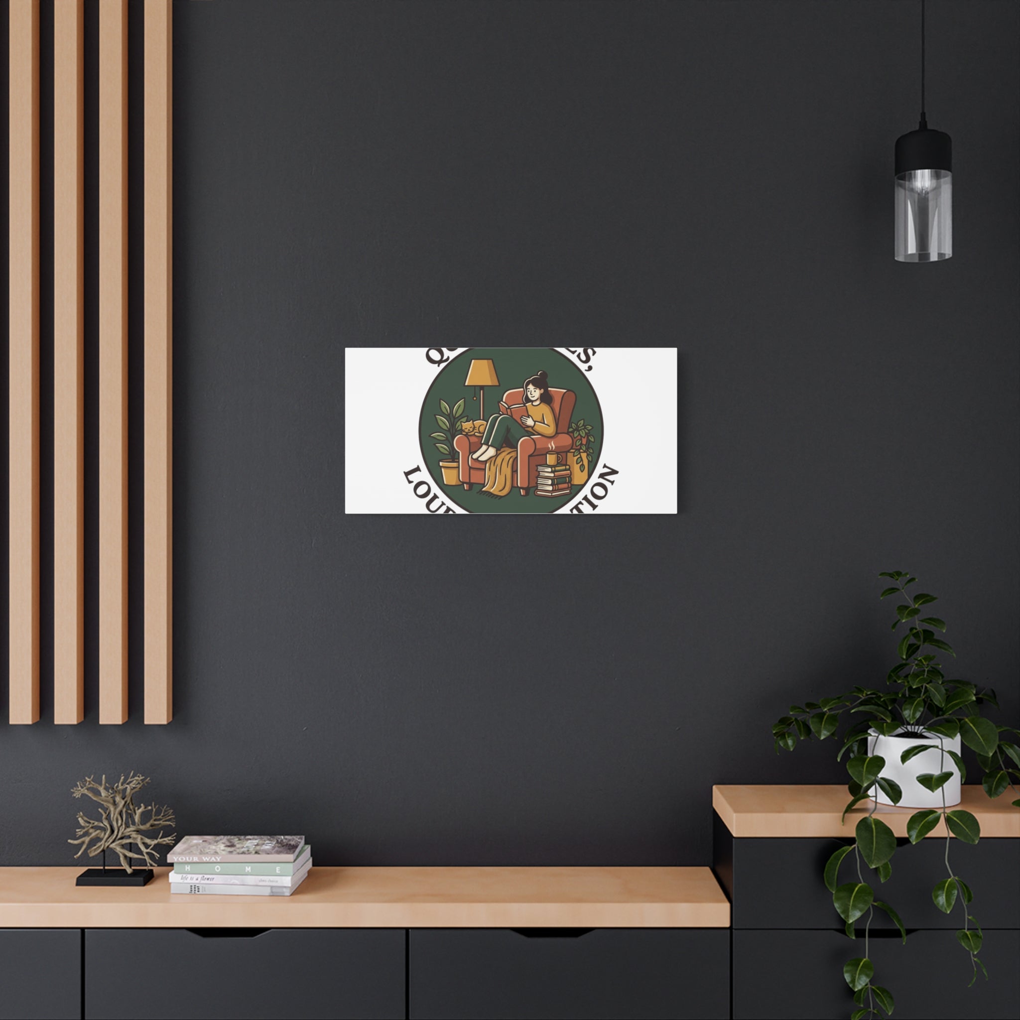 Quiet Pages Loud Imagination Canvas | Book Lover, Cozy Reading, Library Aesthetic