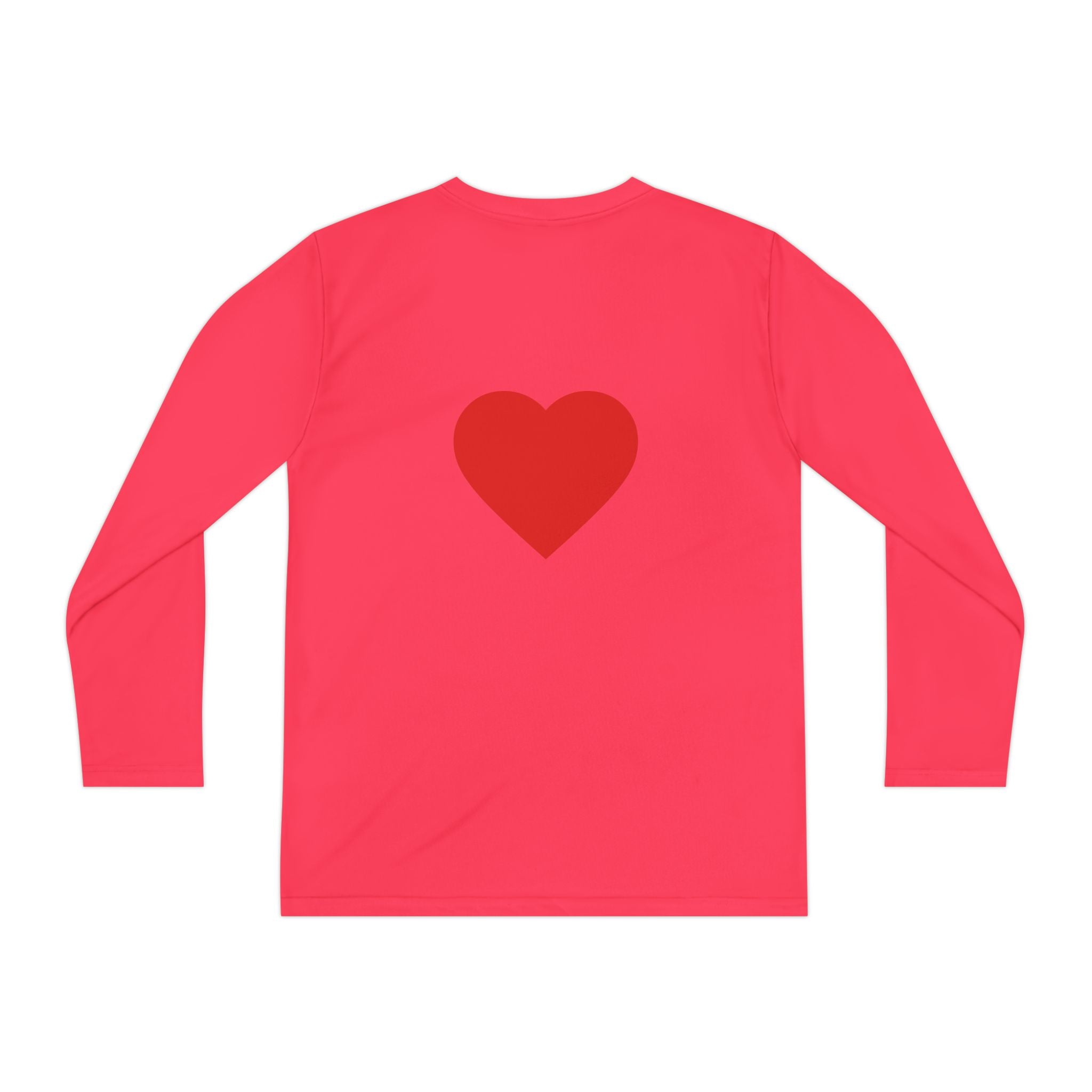 Youth Long Sleeve Tee — Red Heart "love" Graphic