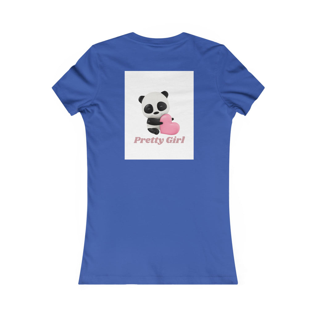 Pretty Girl Panda Tee — Cute Women's Graphic T-Shirt with Pink Heart