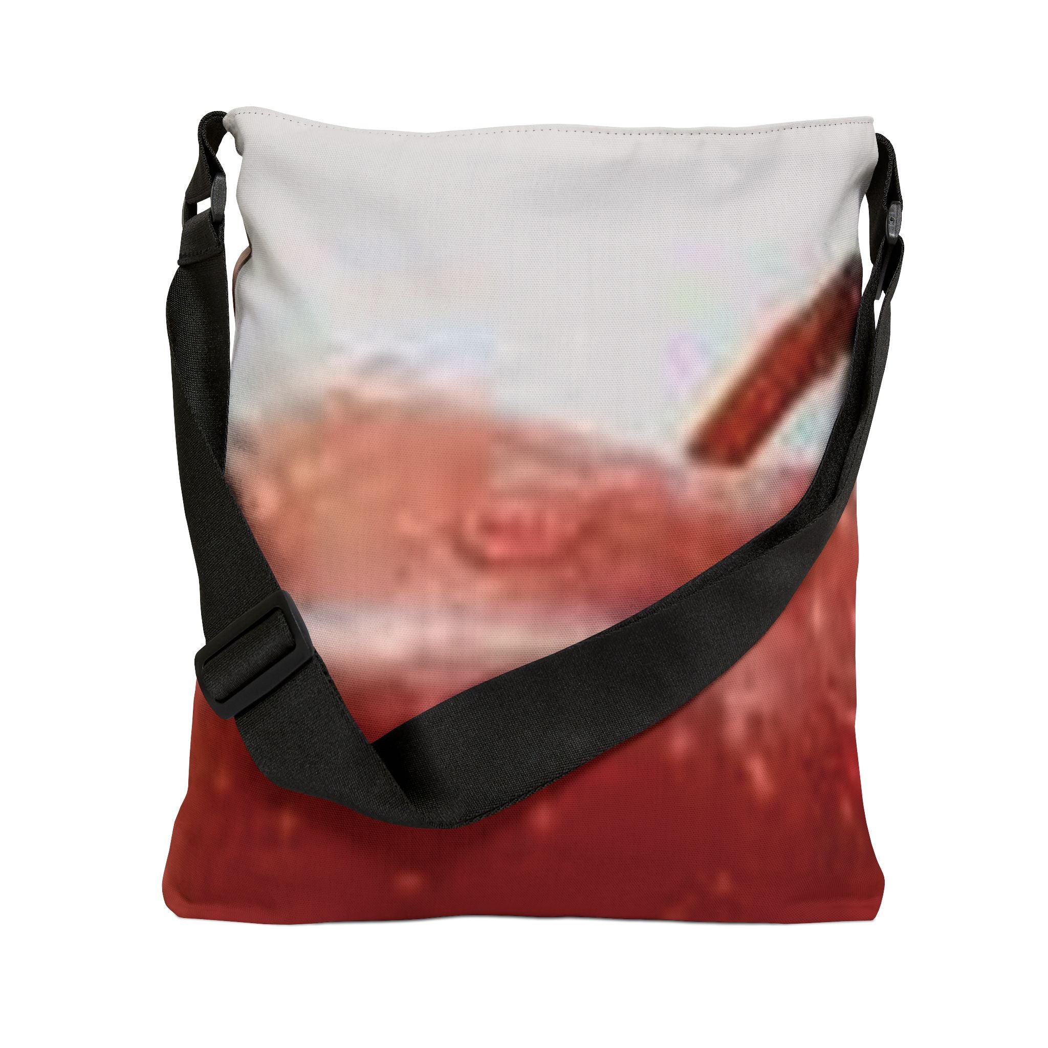 Apple Print Adjustable Tote Bag – Red Fruit Market Shoulder Bag