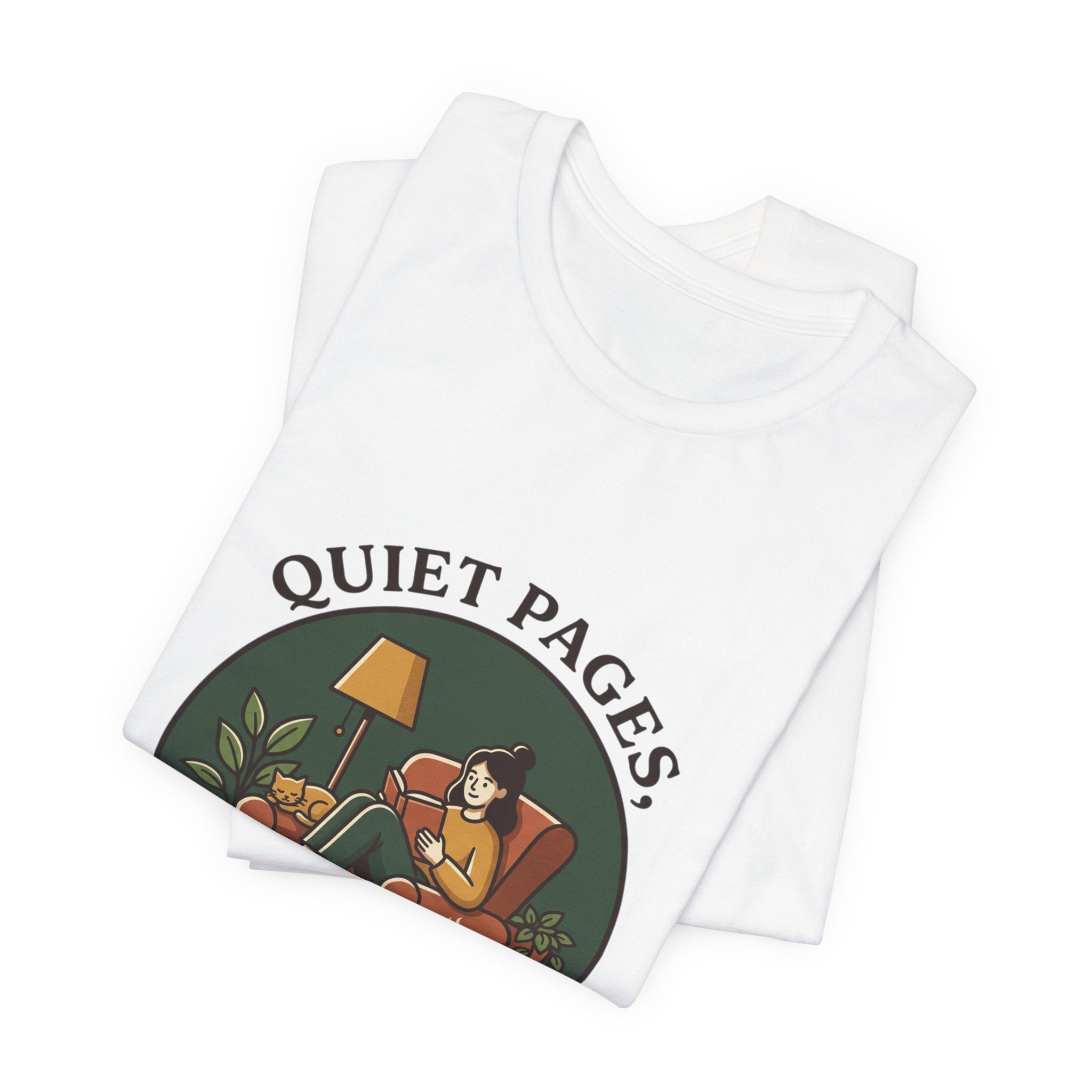 Quiet Pages Loud Imagination Tee | Book Lover, Cozy Reading, Library Aesthetic