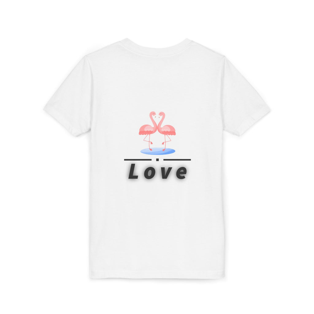 Youth Tee - Pink Flamingo "Love" Graphic