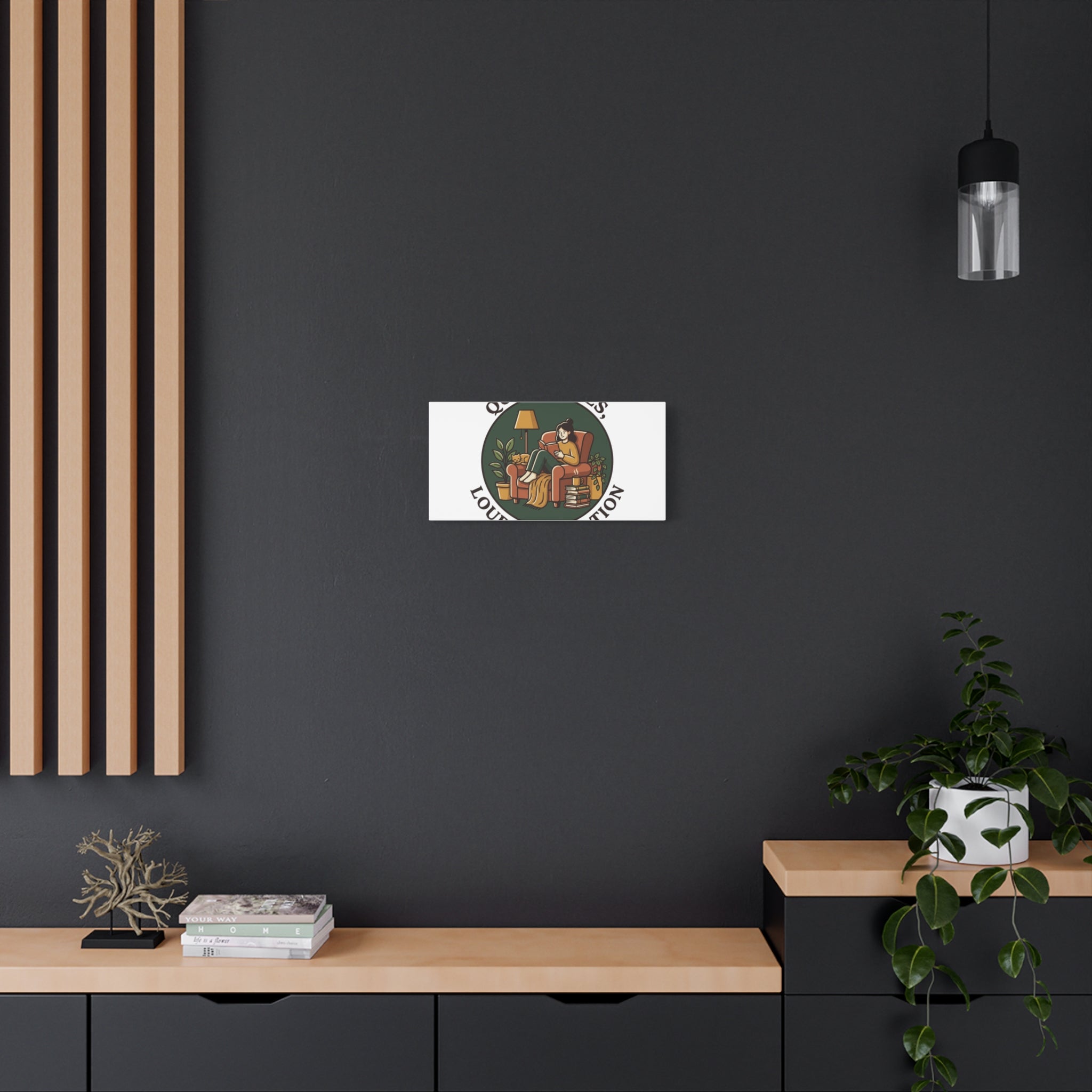 Quiet Pages Loud Imagination Canvas | Book Lover, Cozy Reading, Library Aesthetic