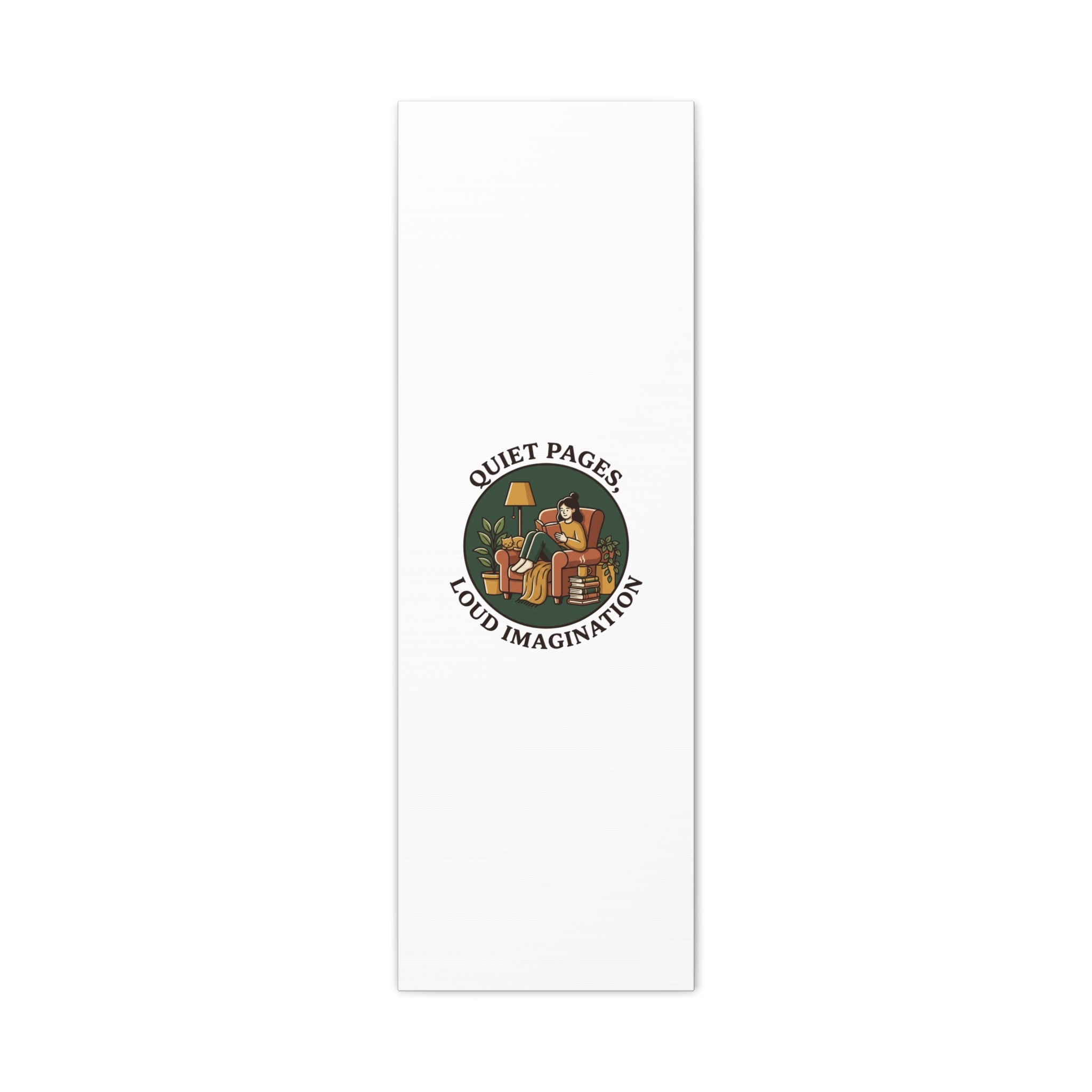 Quiet Pages Loud Imagination Canvas | Book Lover, Cozy Reading, Library Aesthetic