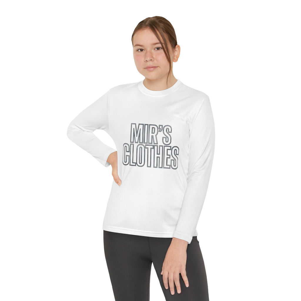 Youth Long Sleeve Tee — 'MIR'S CLOTHES' Athletic Graphic Top
