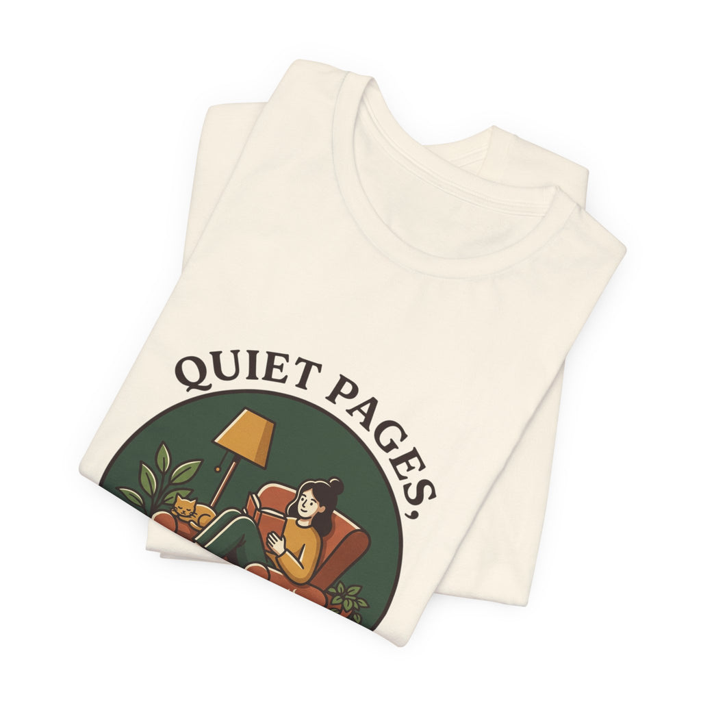Quiet Pages Loud Imagination Tee | Book Lover, Cozy Reading, Library Aesthetic