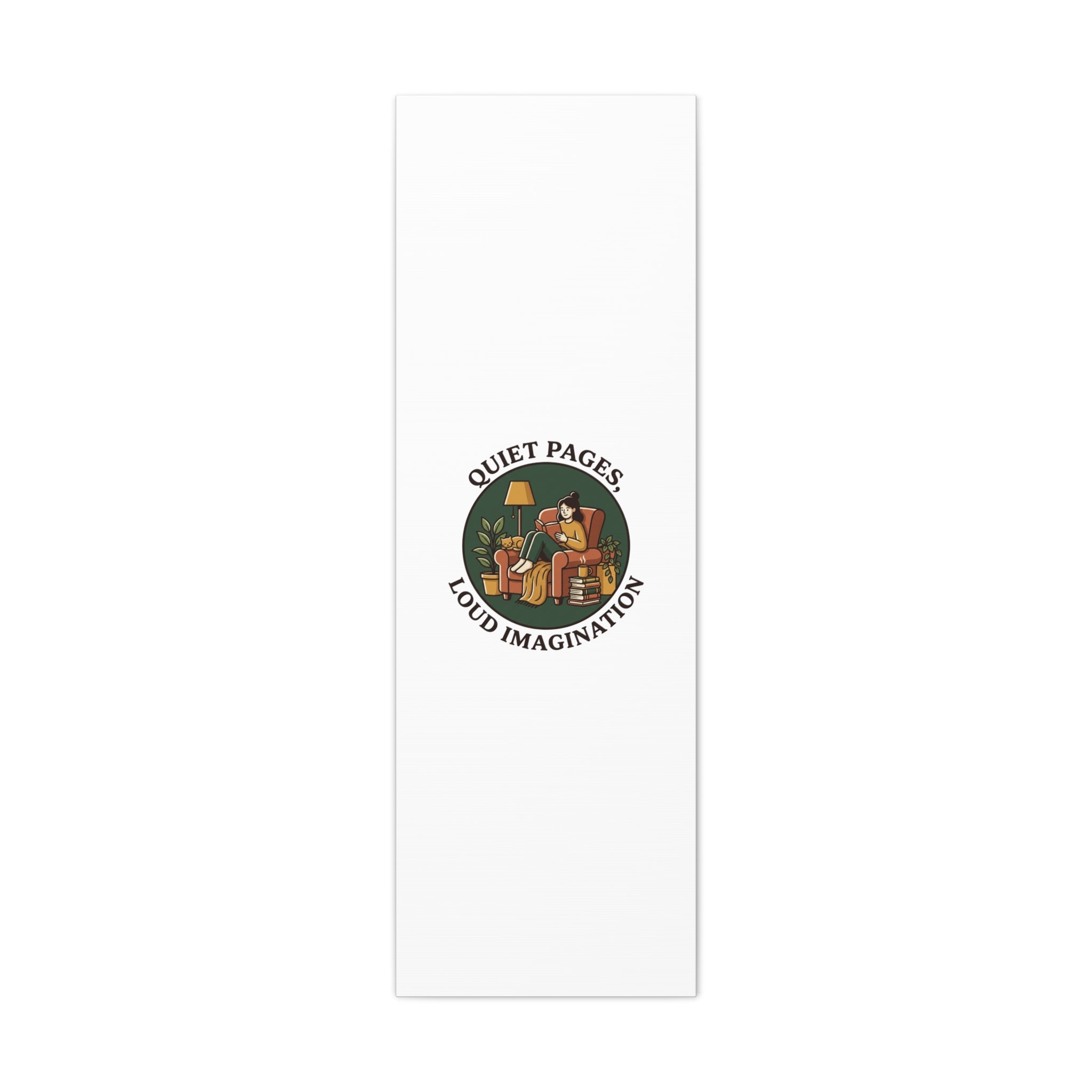 Quiet Pages Loud Imagination Canvas | Book Lover, Cozy Reading, Library Aesthetic