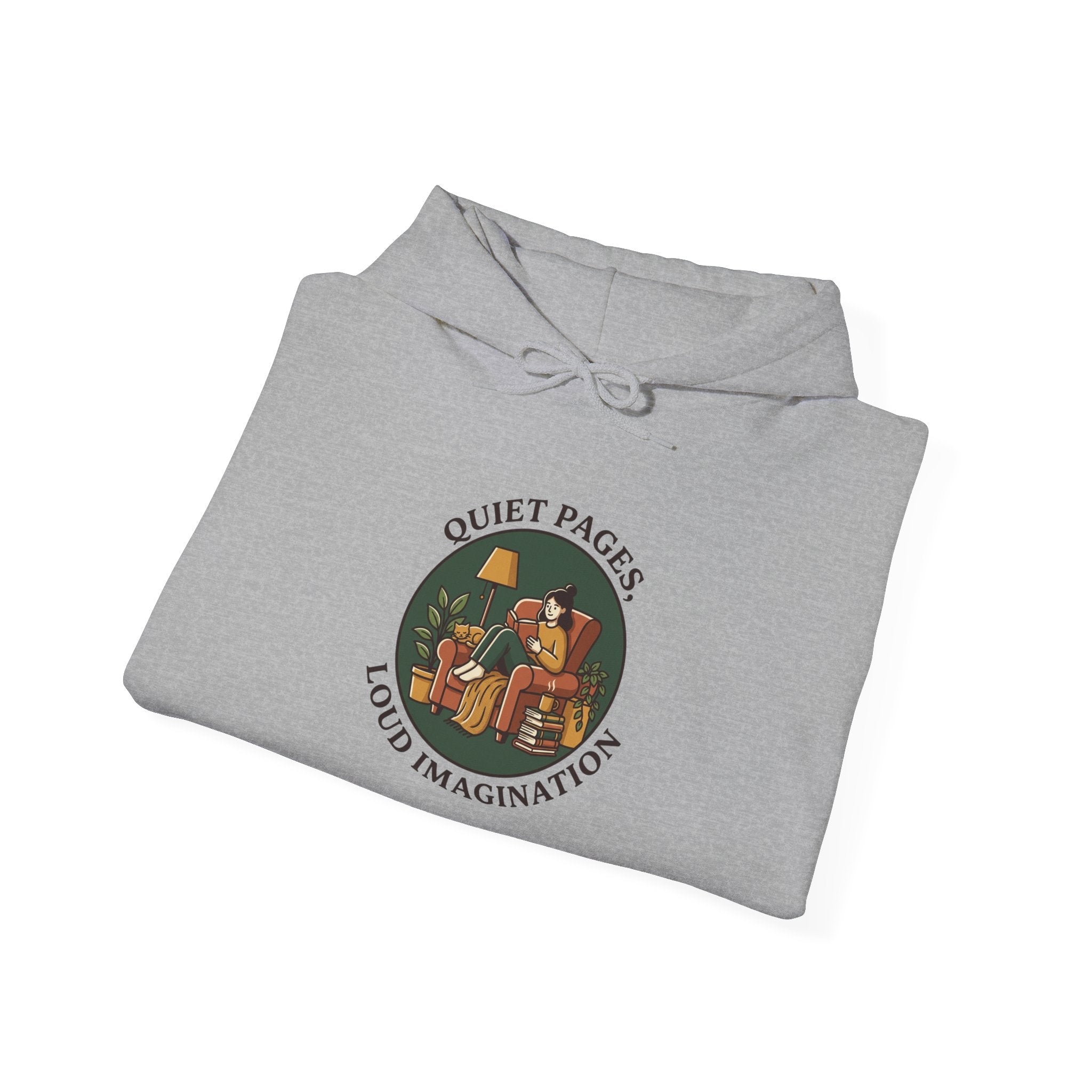 Quiet Pages hoodie | Book Lover Aesthetic, cozy reading sweatshirt