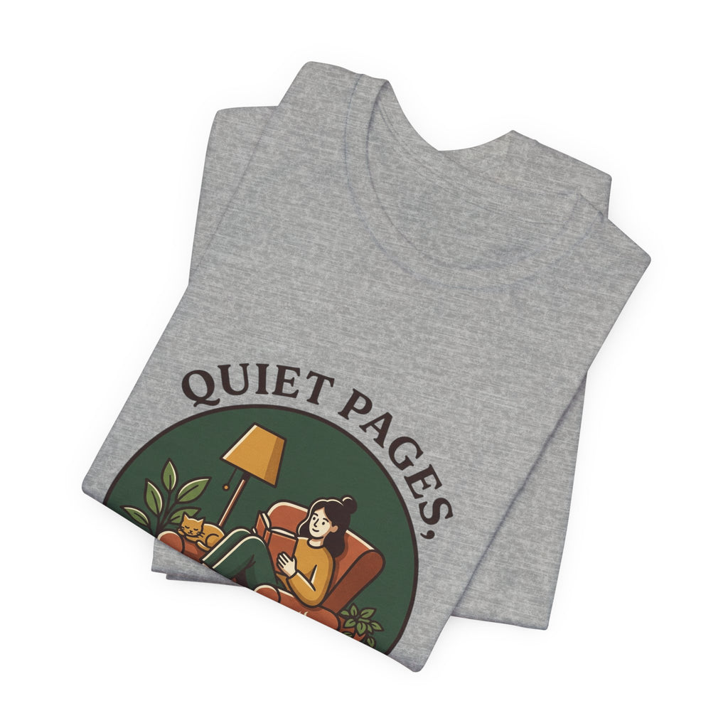 Quiet Pages Loud Imagination Tee | Book Lover, Cozy Reading, Library Aesthetic