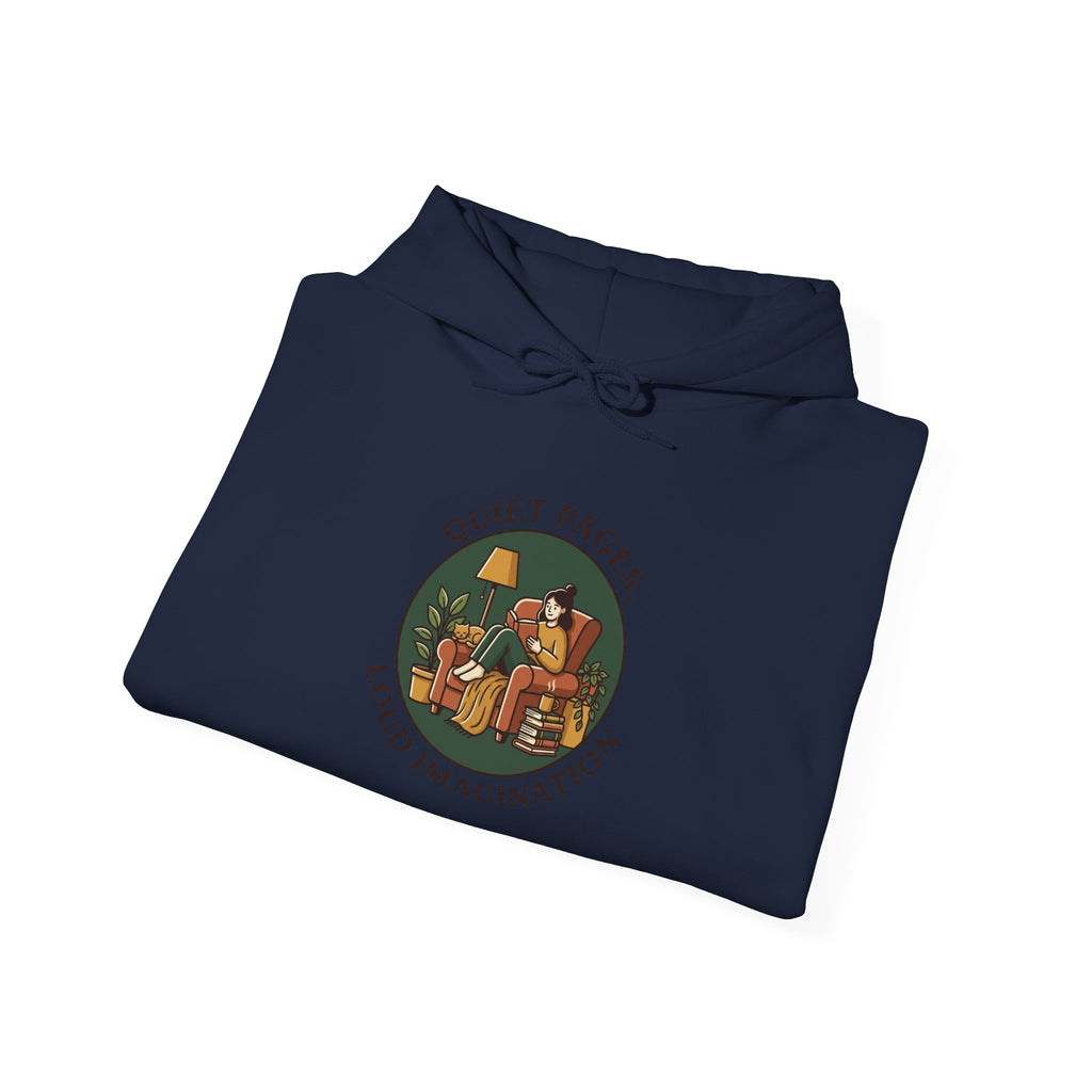 Quiet Pages hoodie | Book Lover Aesthetic, cozy reading sweatshirt