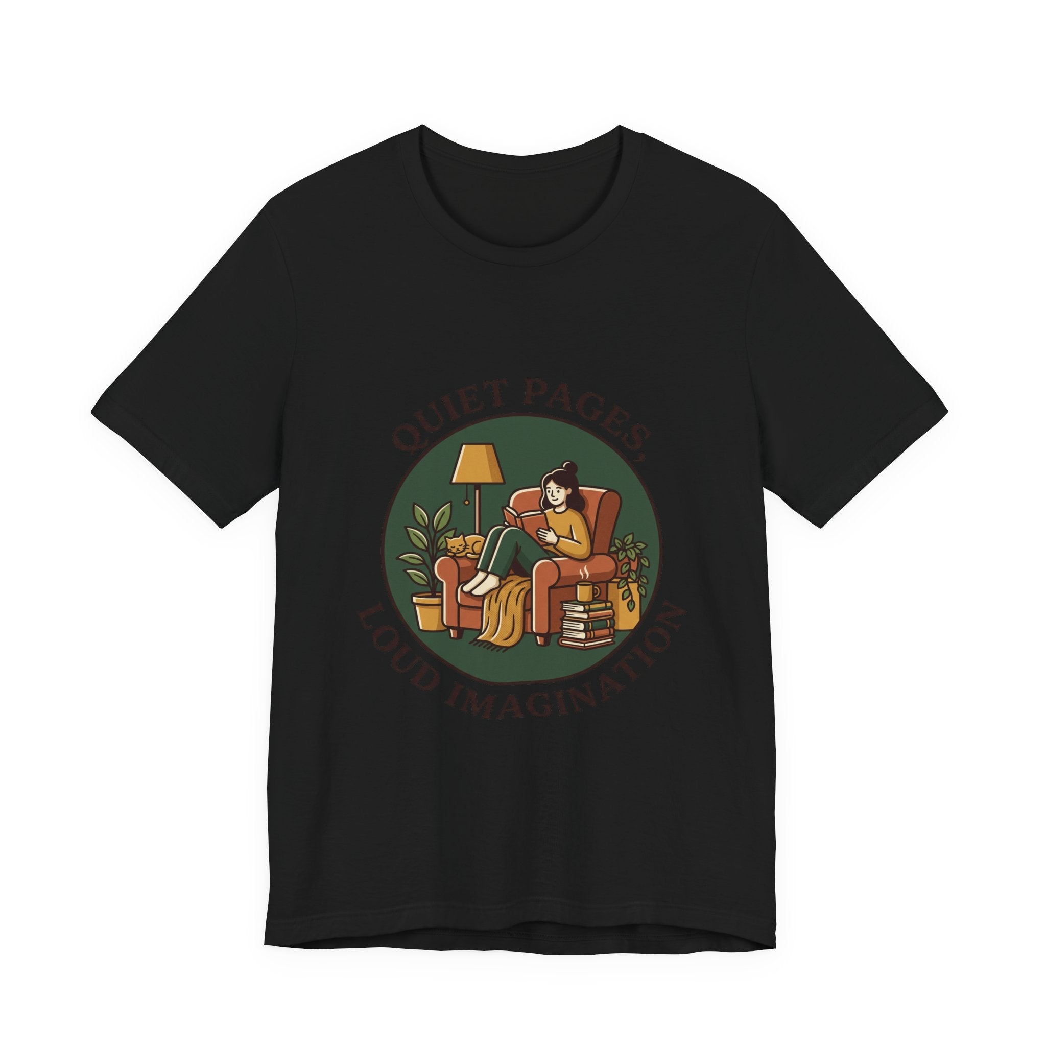 Quiet Pages Loud Imagination Tee | Book Lover, Cozy Reading, Library Aesthetic