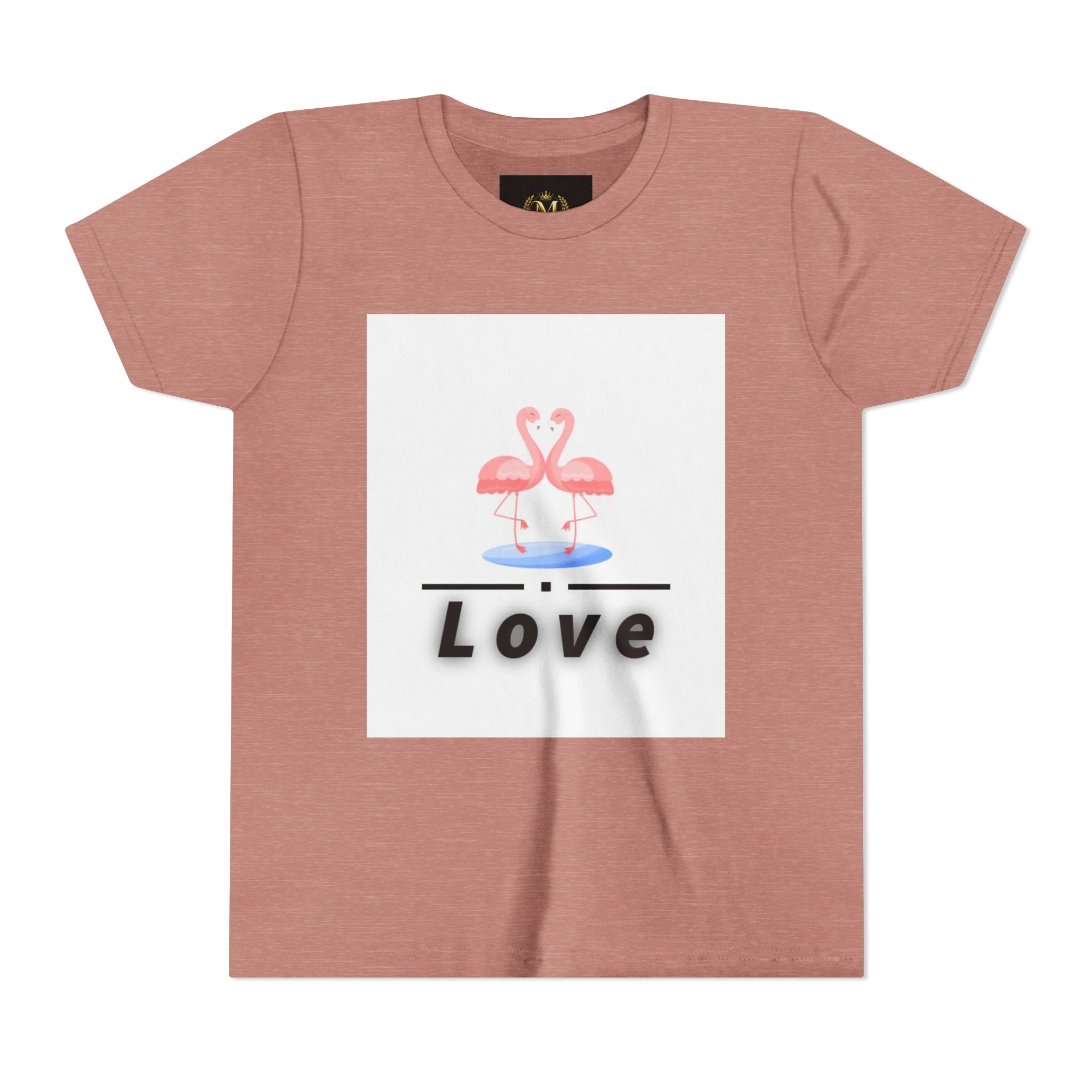 Youth Tee - Pink Flamingo "Love" Graphic