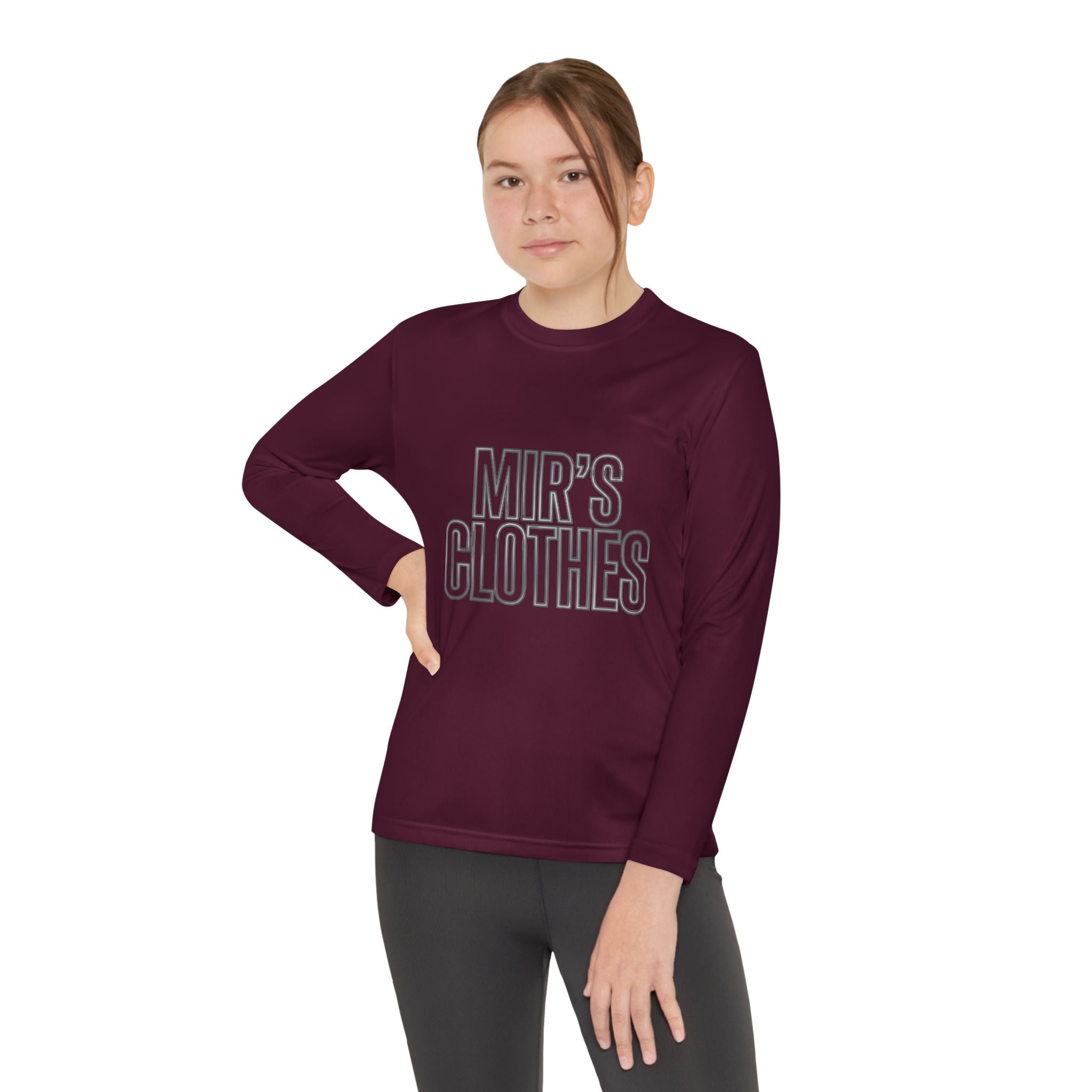 Youth Long Sleeve Tee — 'MIR'S CLOTHES' Athletic Graphic Top