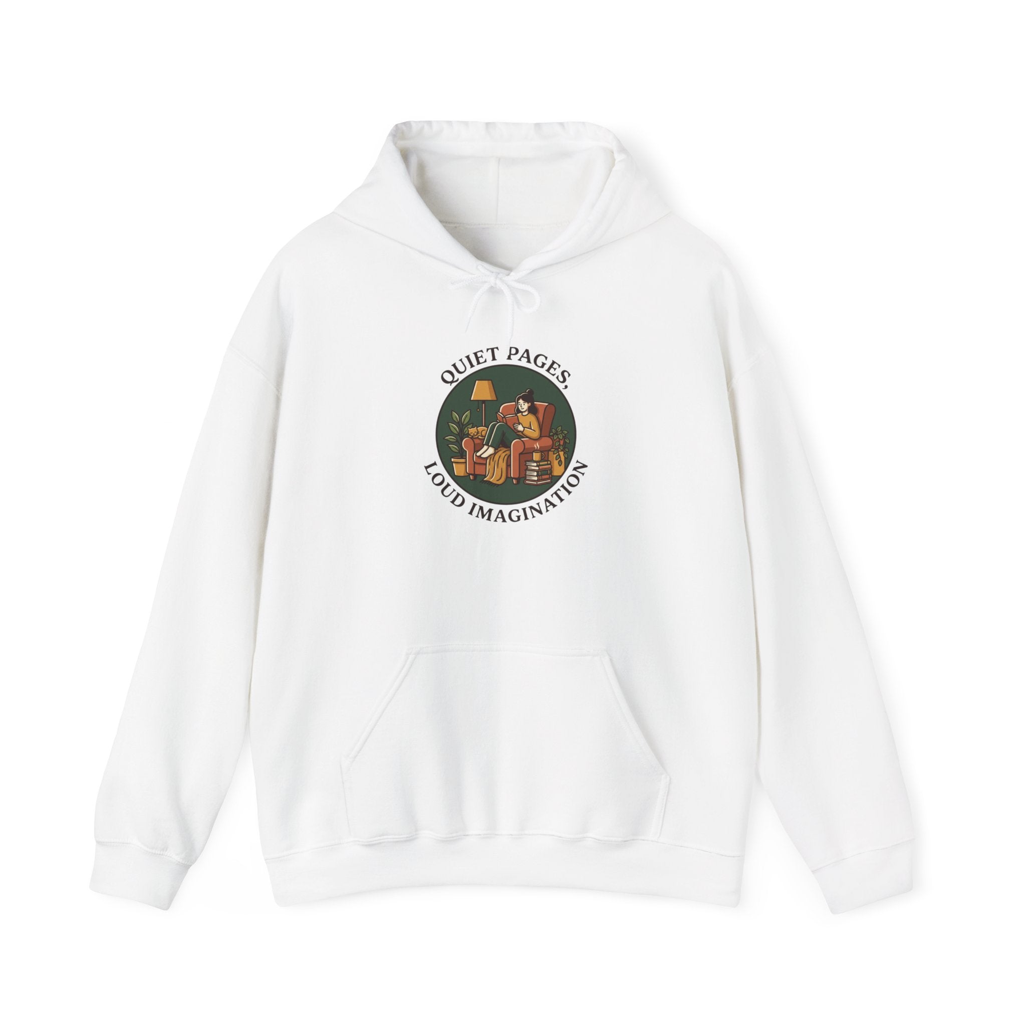 Quiet Pages hoodie | Book Lover Aesthetic, cozy reading sweatshirt