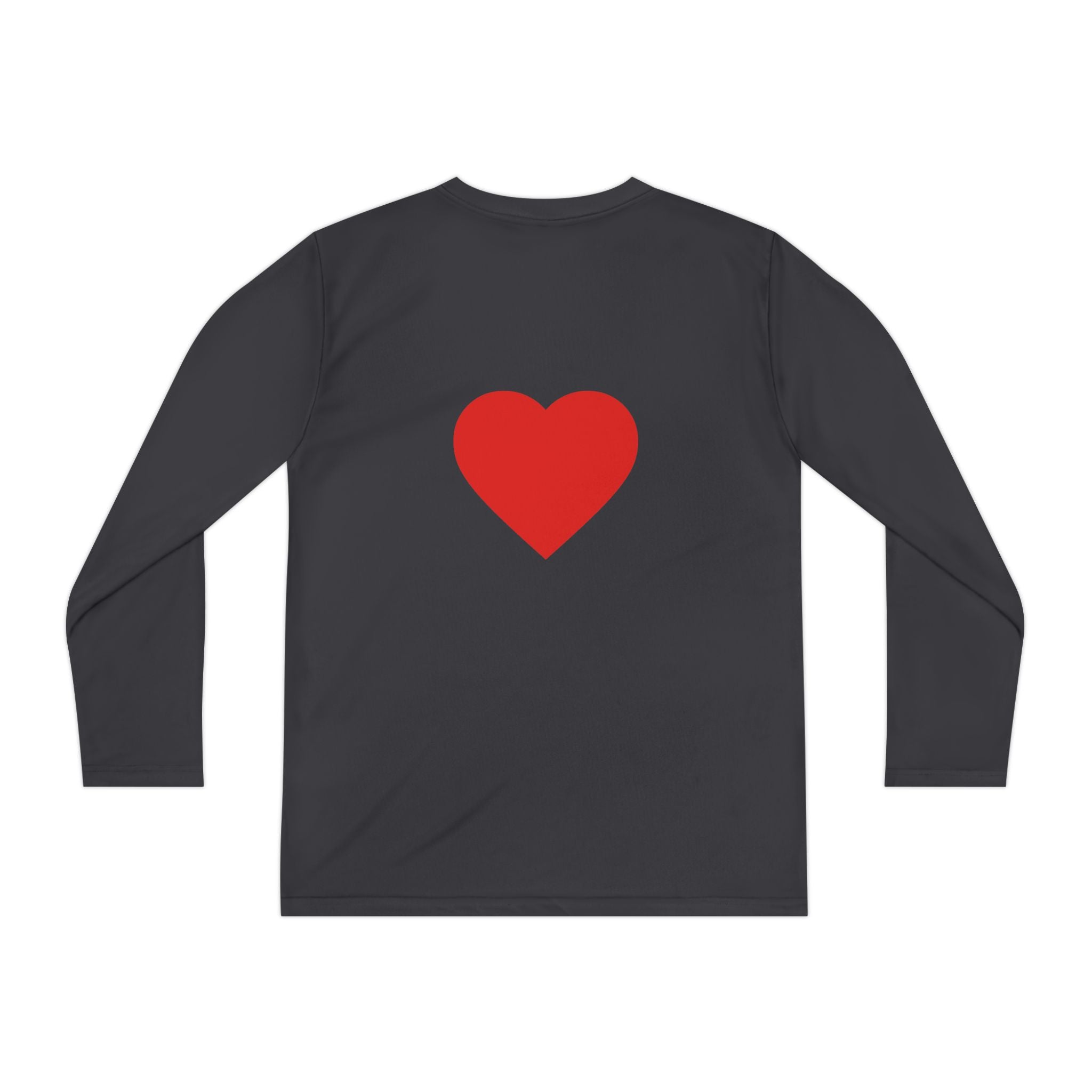 Youth Long Sleeve Tee — Red Heart "love" Graphic
