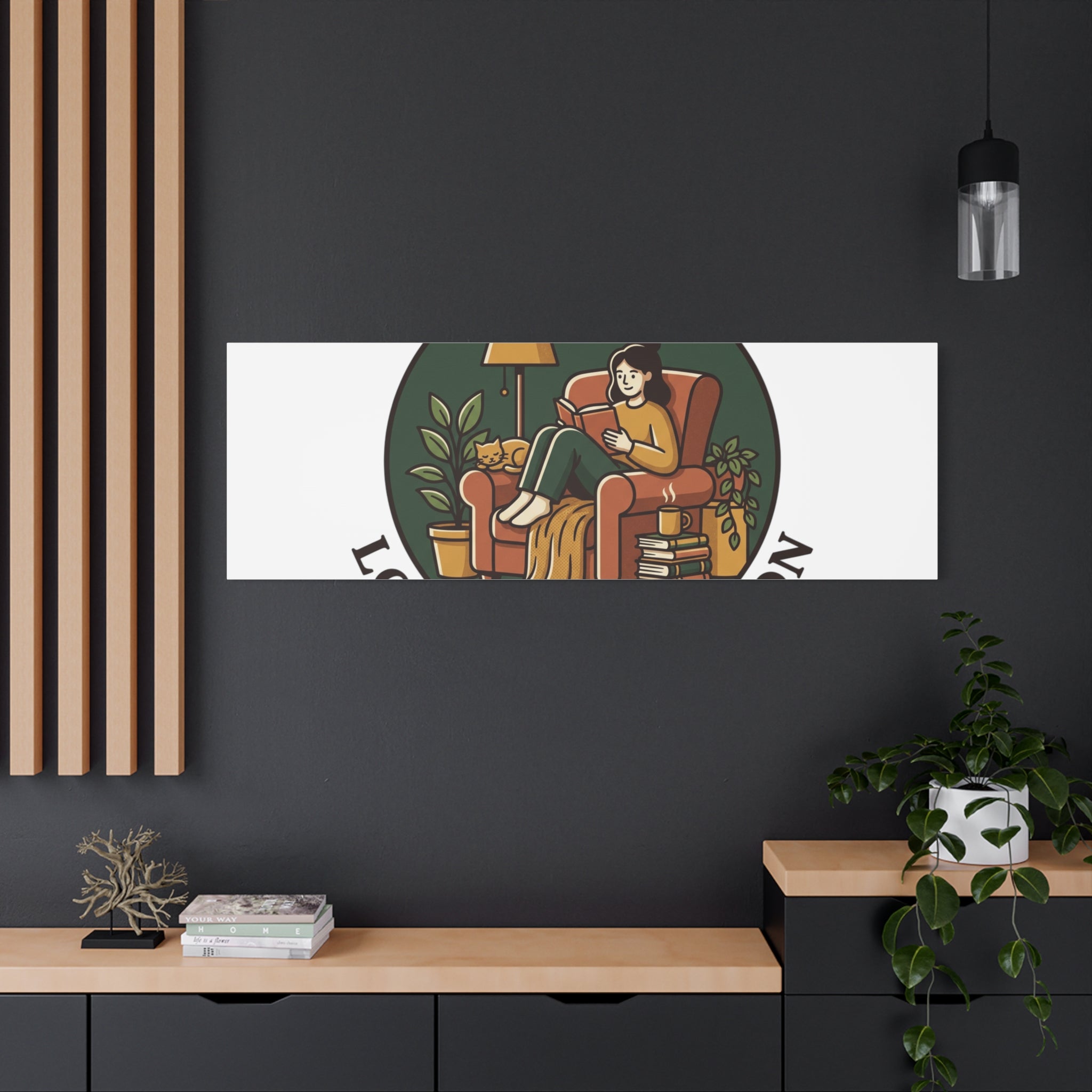 Quiet Pages Loud Imagination Canvas | Book Lover, Cozy Reading, Library Aesthetic