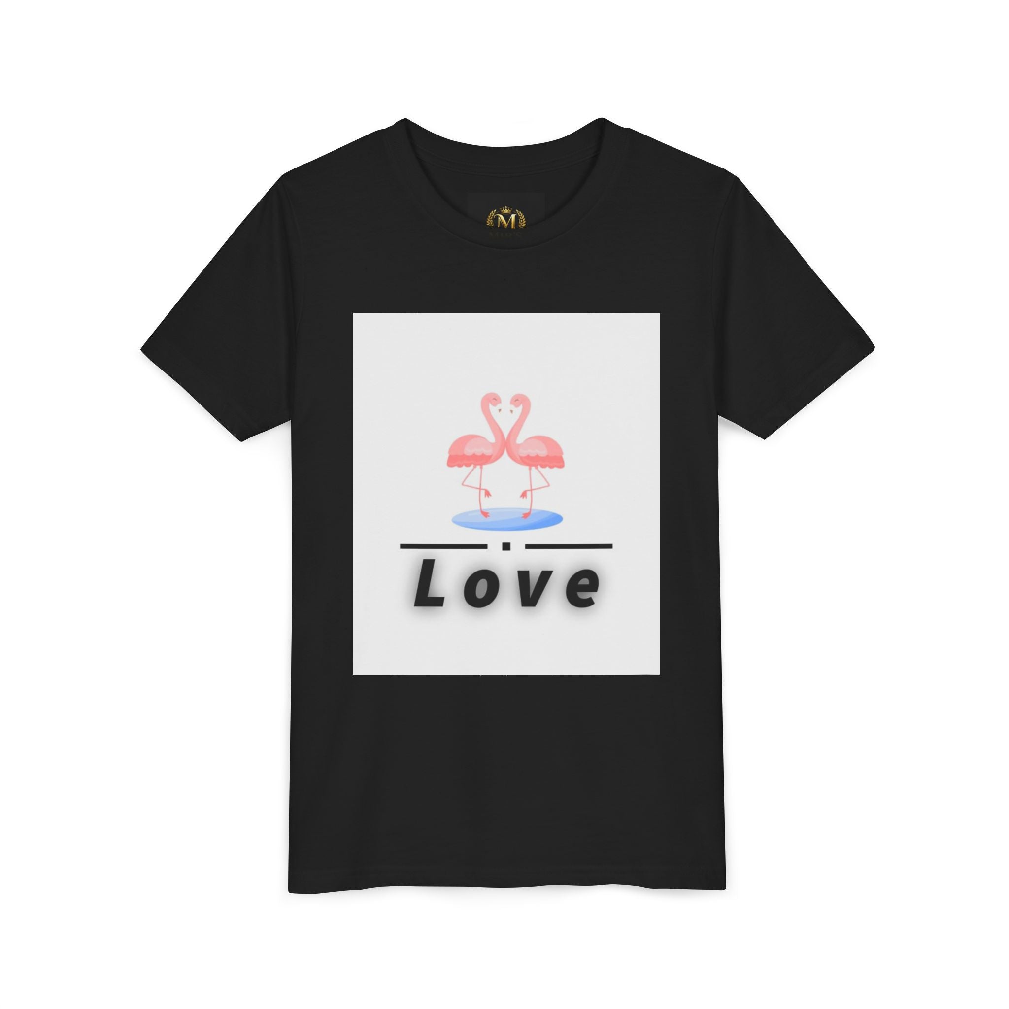 Youth Tee - Pink Flamingo "Love" Graphic