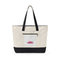 Girls Freedom Pink Script Canvas Tote Bag – Zippered Beach & Market Essential
