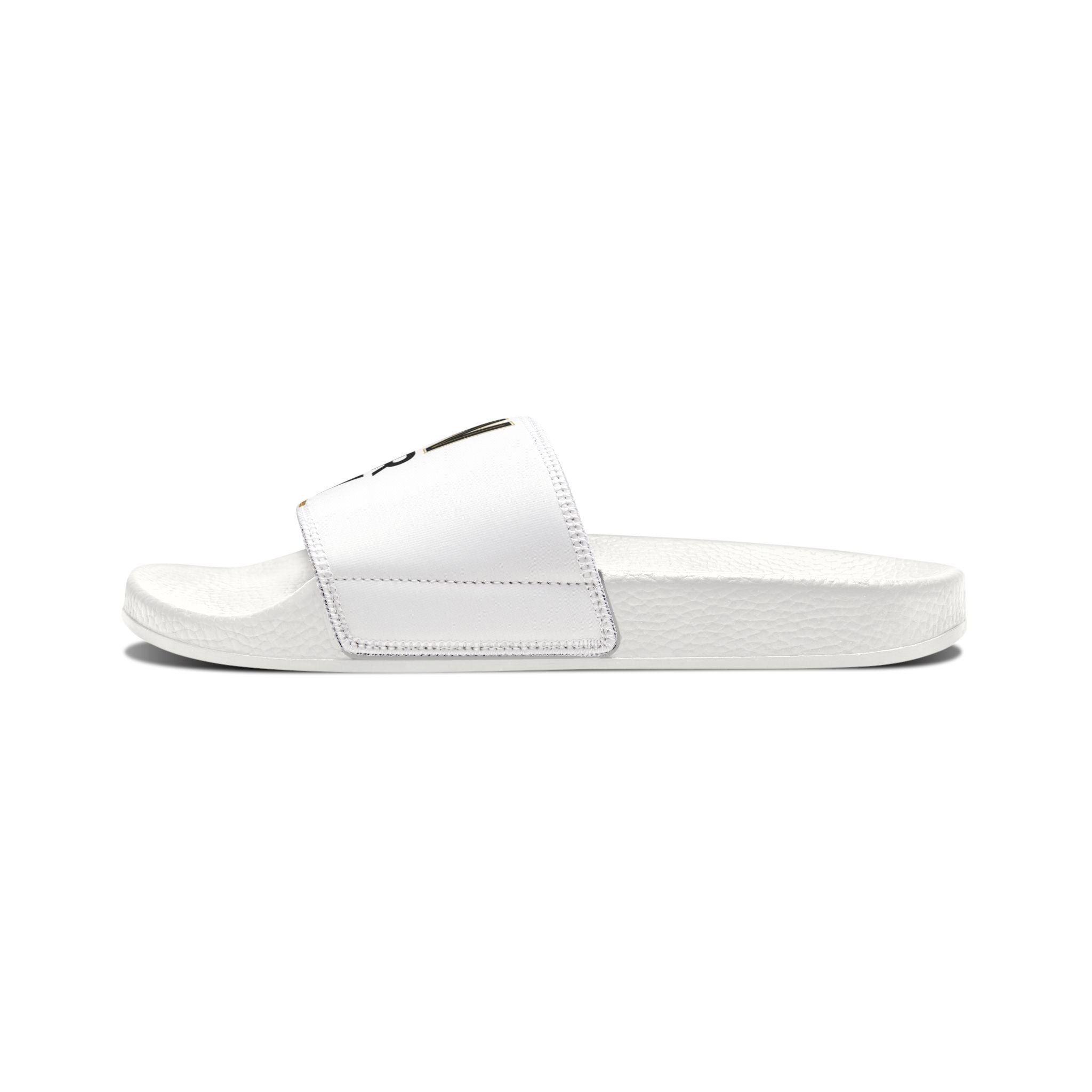 Youth Slide Sandals — "MIR AARIF" Removable-Strap White Comfort Slides