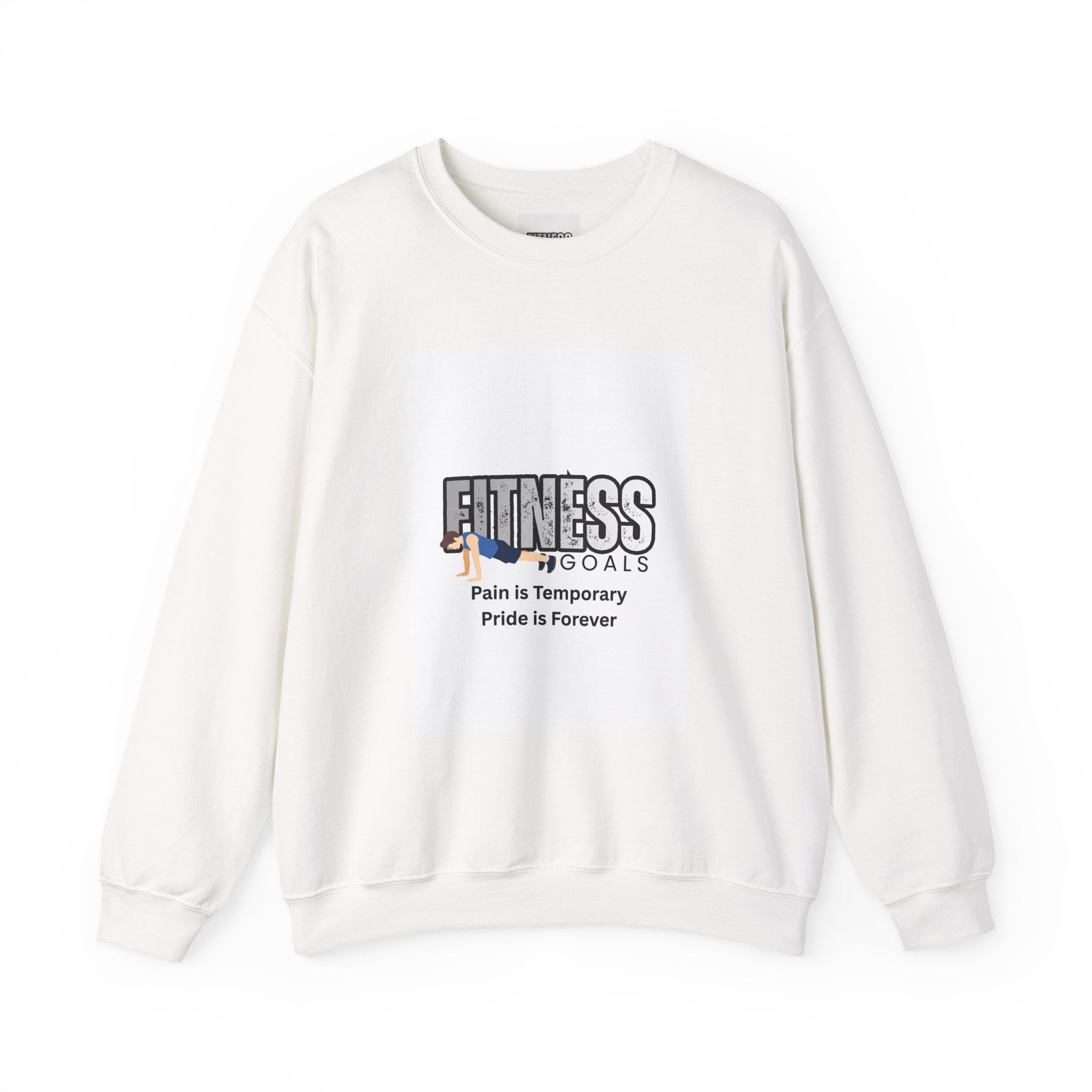 Fitness Goals dumbbell graphic Sweatshirt | Pain is Temporary Pride is Forever