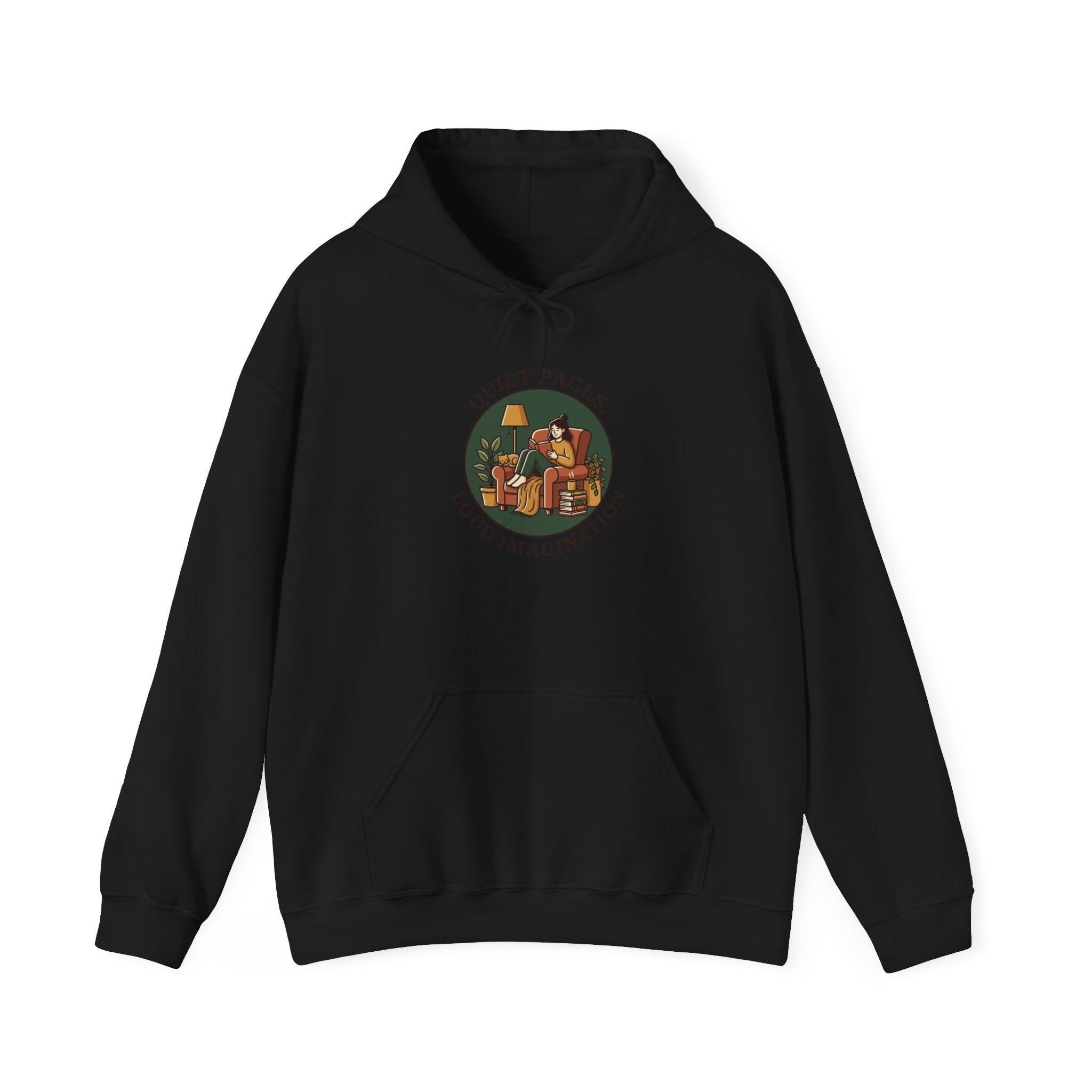 Quiet Pages hoodie | Book Lover Aesthetic, cozy reading sweatshirt