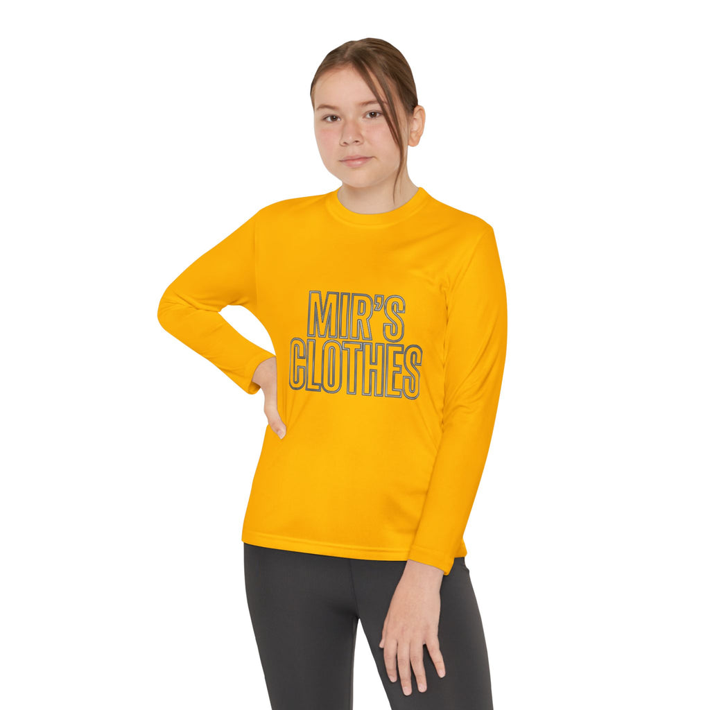 Youth Long Sleeve Tee — 'MIR'S CLOTHES' Athletic Graphic Top