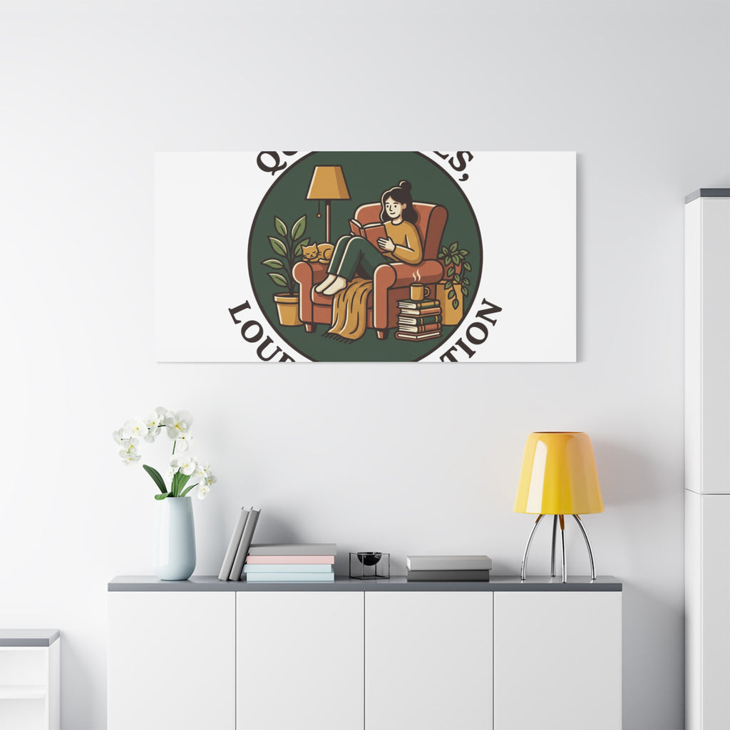 Quiet Pages Loud Imagination Canvas | Book Lover, Cozy Reading, Library Aesthetic