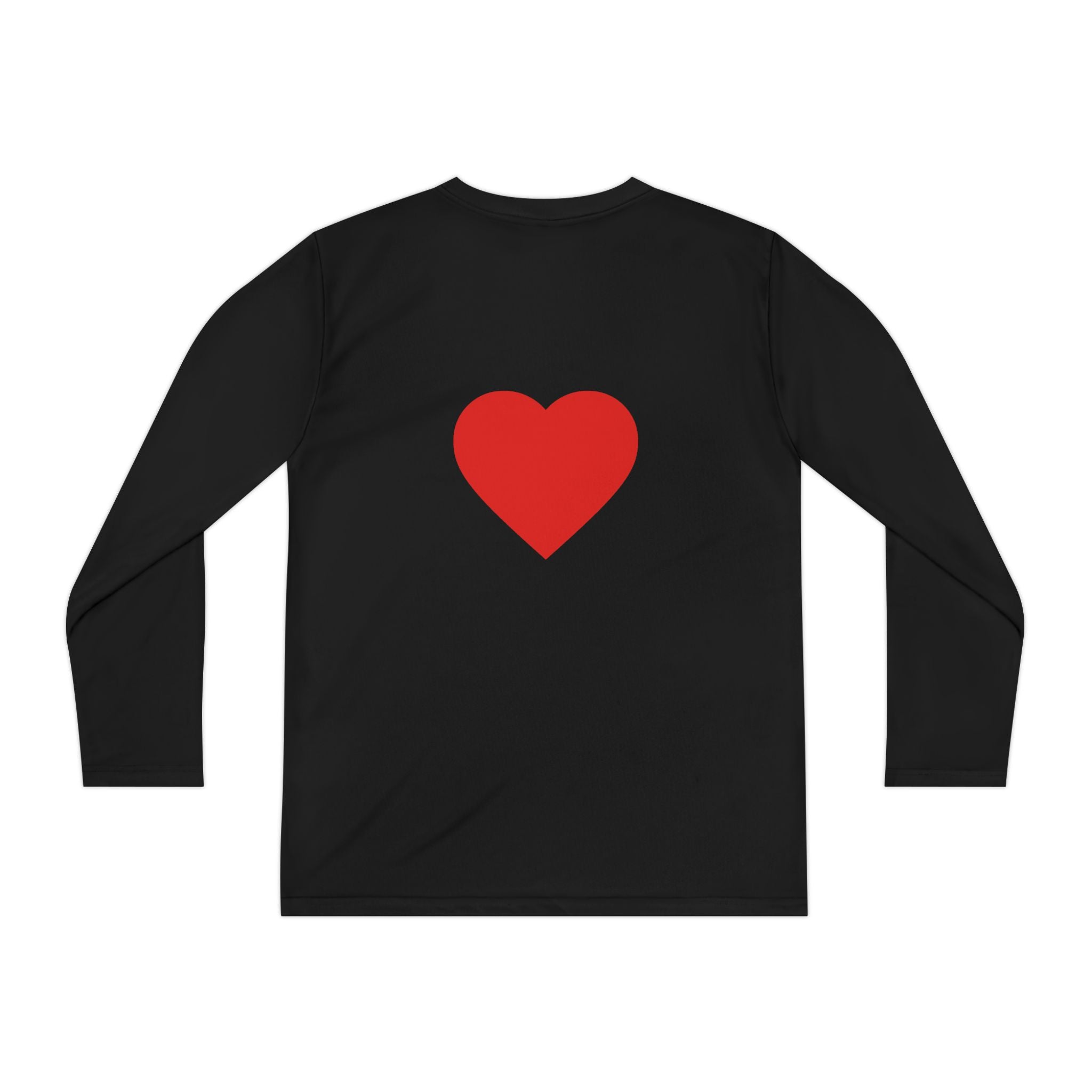 Youth Long Sleeve Tee — Red Heart "love" Graphic