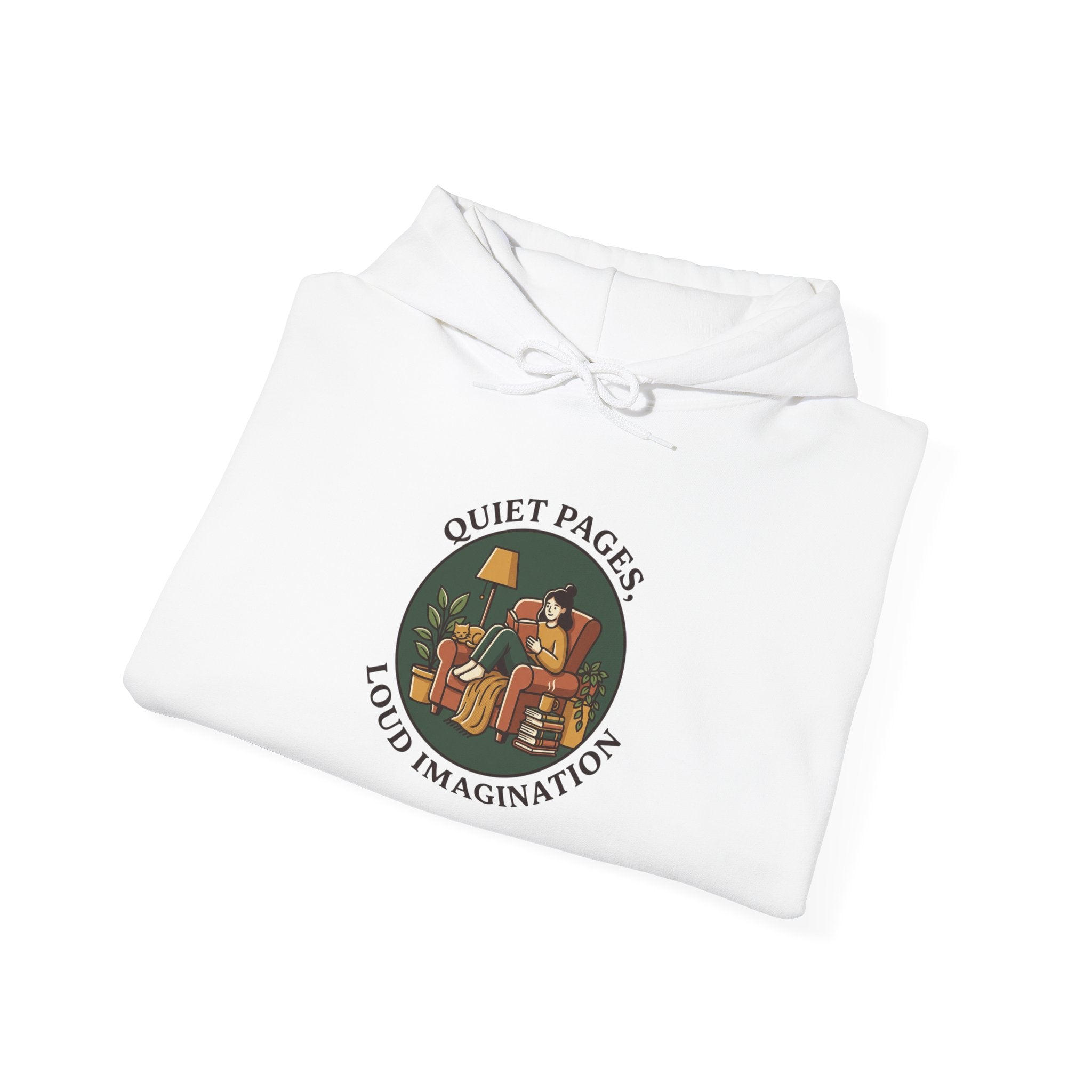 Quiet Pages hoodie | Book Lover Aesthetic, cozy reading sweatshirt