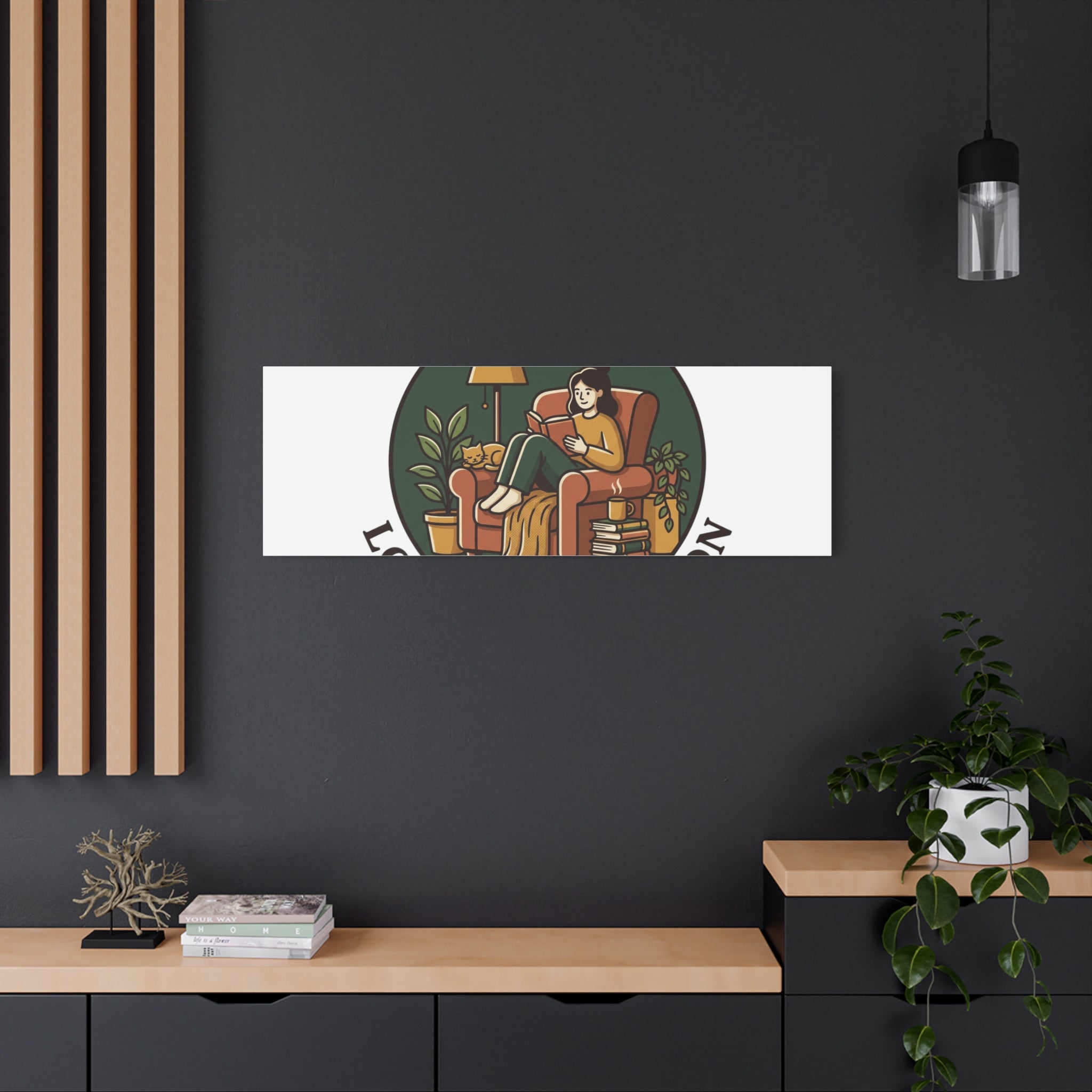 Quiet Pages Loud Imagination Canvas | Book Lover, Cozy Reading, Library Aesthetic