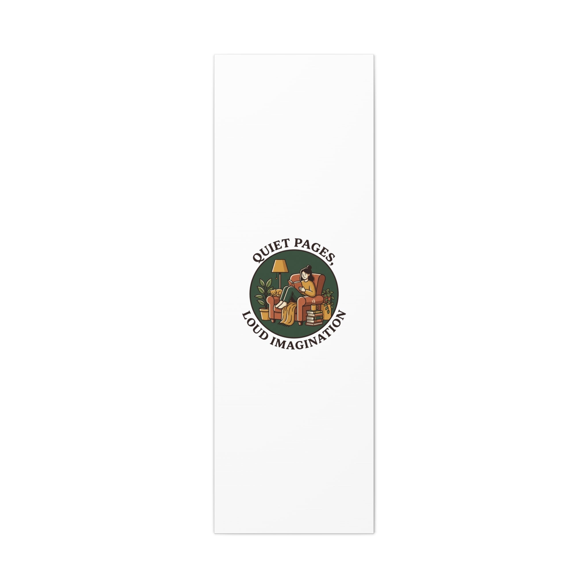 Quiet Pages Loud Imagination Canvas | Book Lover, Cozy Reading, Library Aesthetic