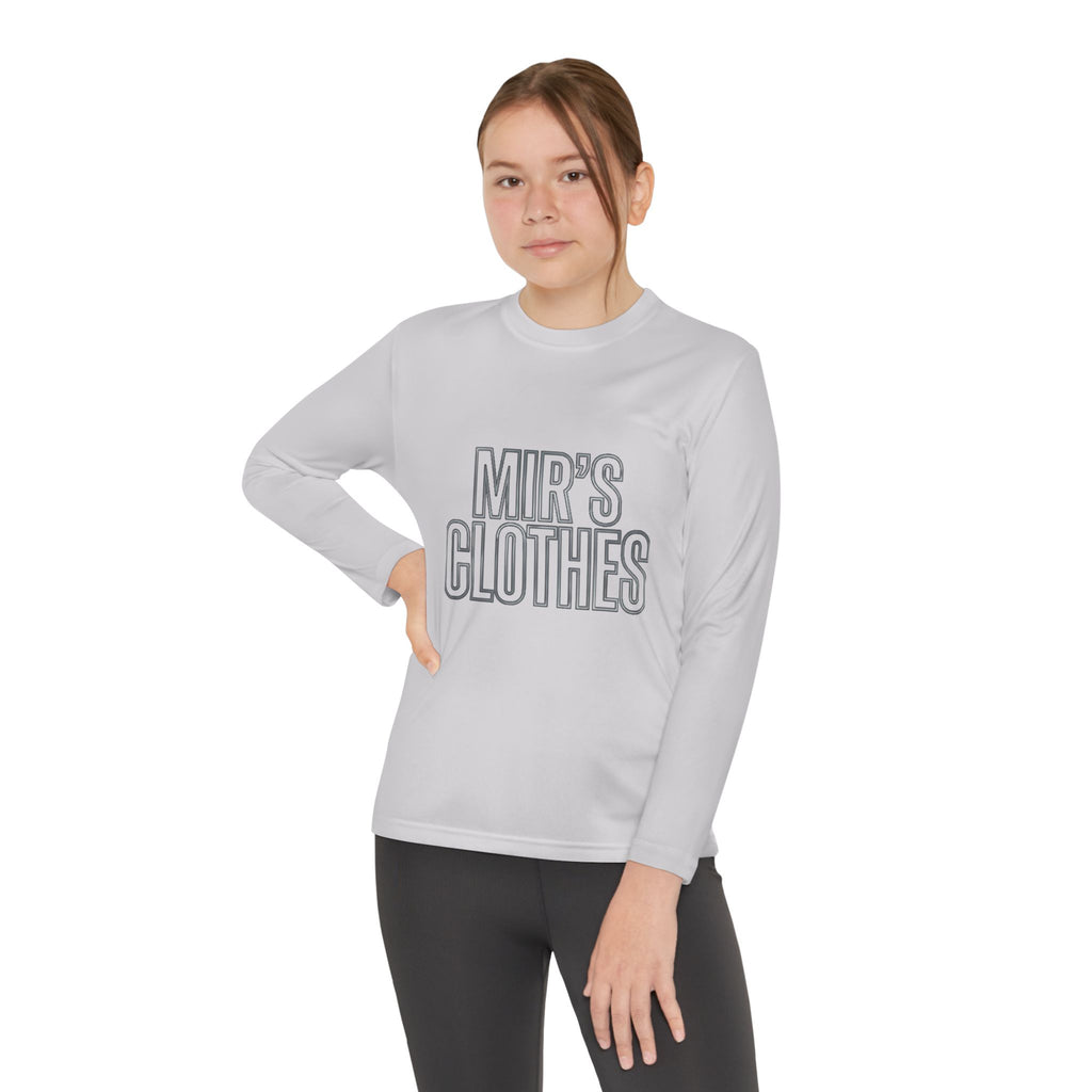 Youth Long Sleeve Tee — 'MIR'S CLOTHES' Athletic Graphic Top