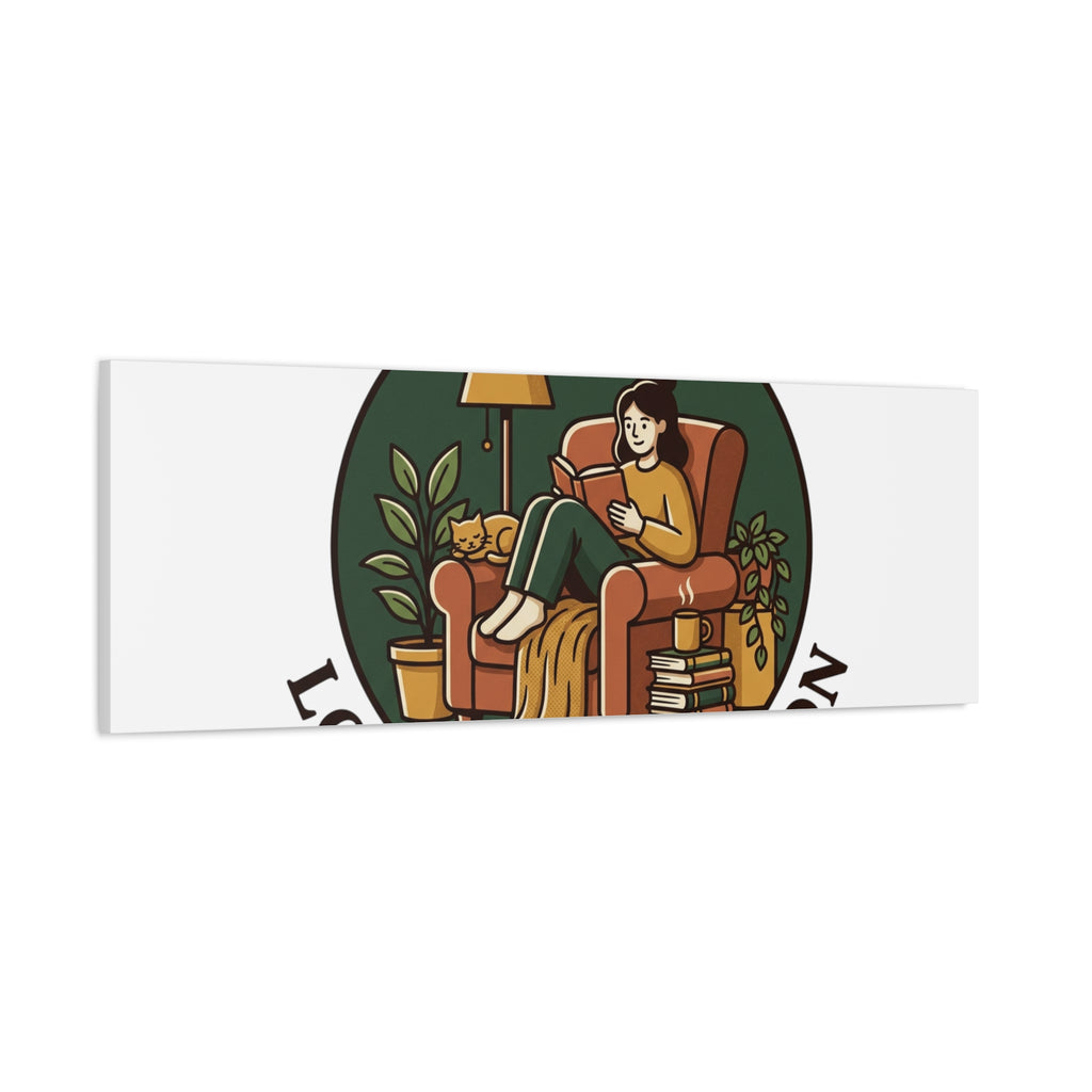 Quiet Pages Loud Imagination Canvas | Book Lover, Cozy Reading, Library Aesthetic