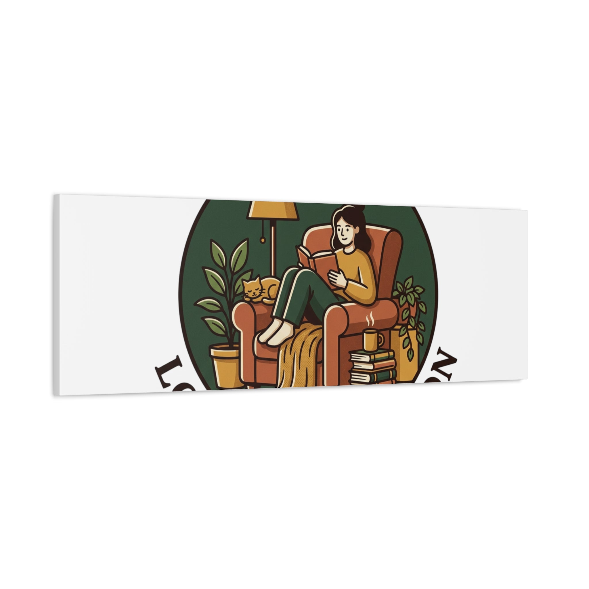 Quiet Pages Loud Imagination Canvas | Book Lover, Cozy Reading, Library Aesthetic