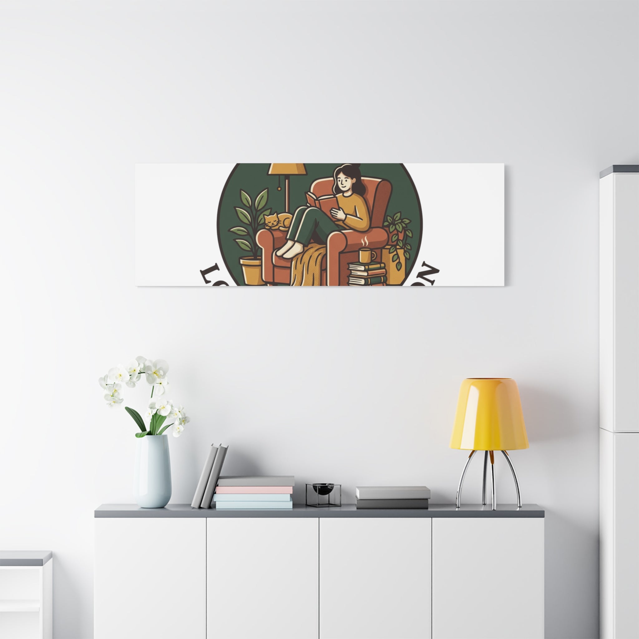 Quiet Pages Loud Imagination Canvas | Book Lover, Cozy Reading, Library Aesthetic