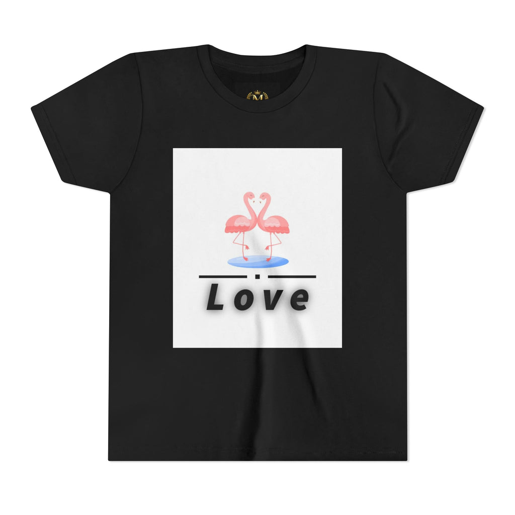 Youth Tee - Pink Flamingo "Love" Graphic