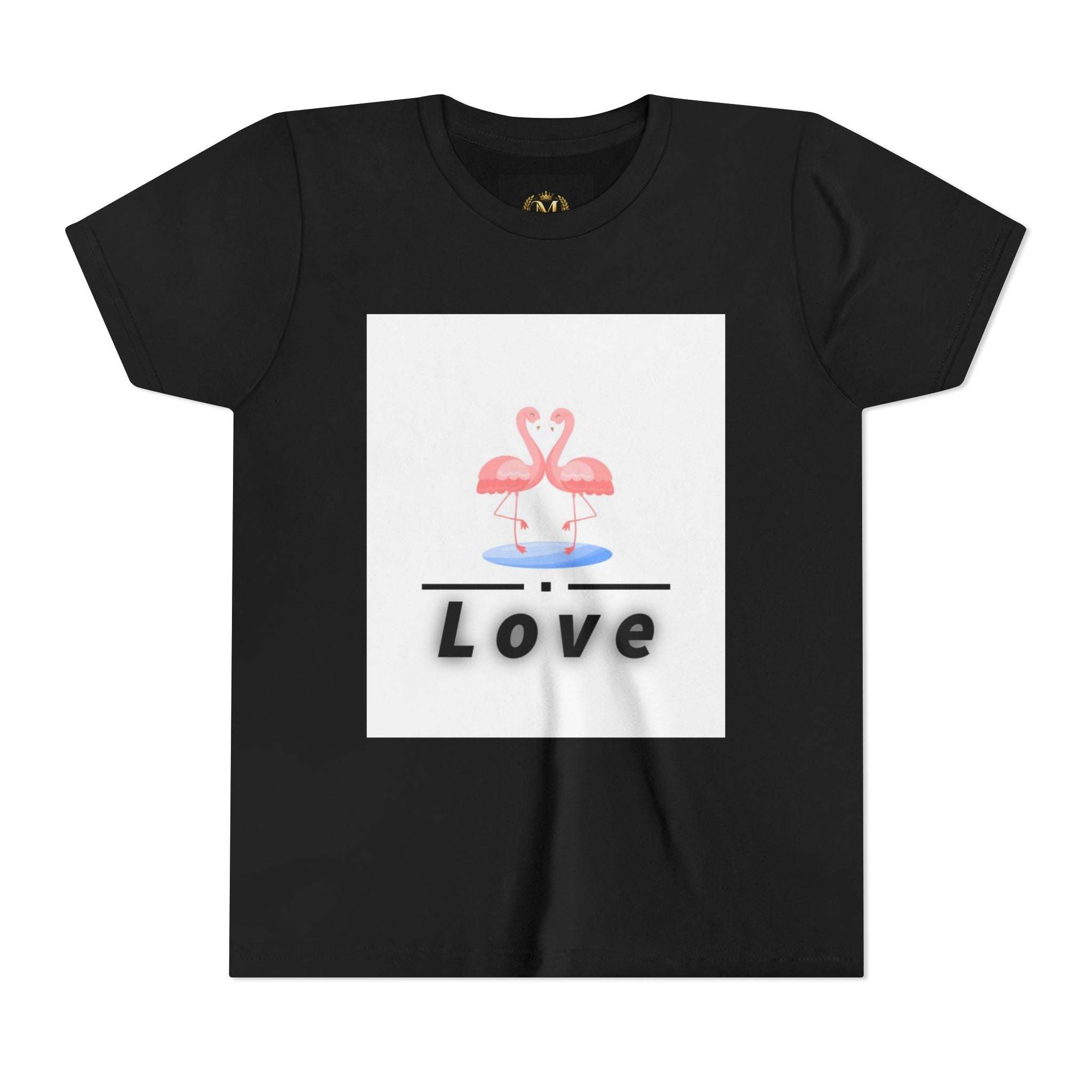 Youth Tee - Pink Flamingo "Love" Graphic