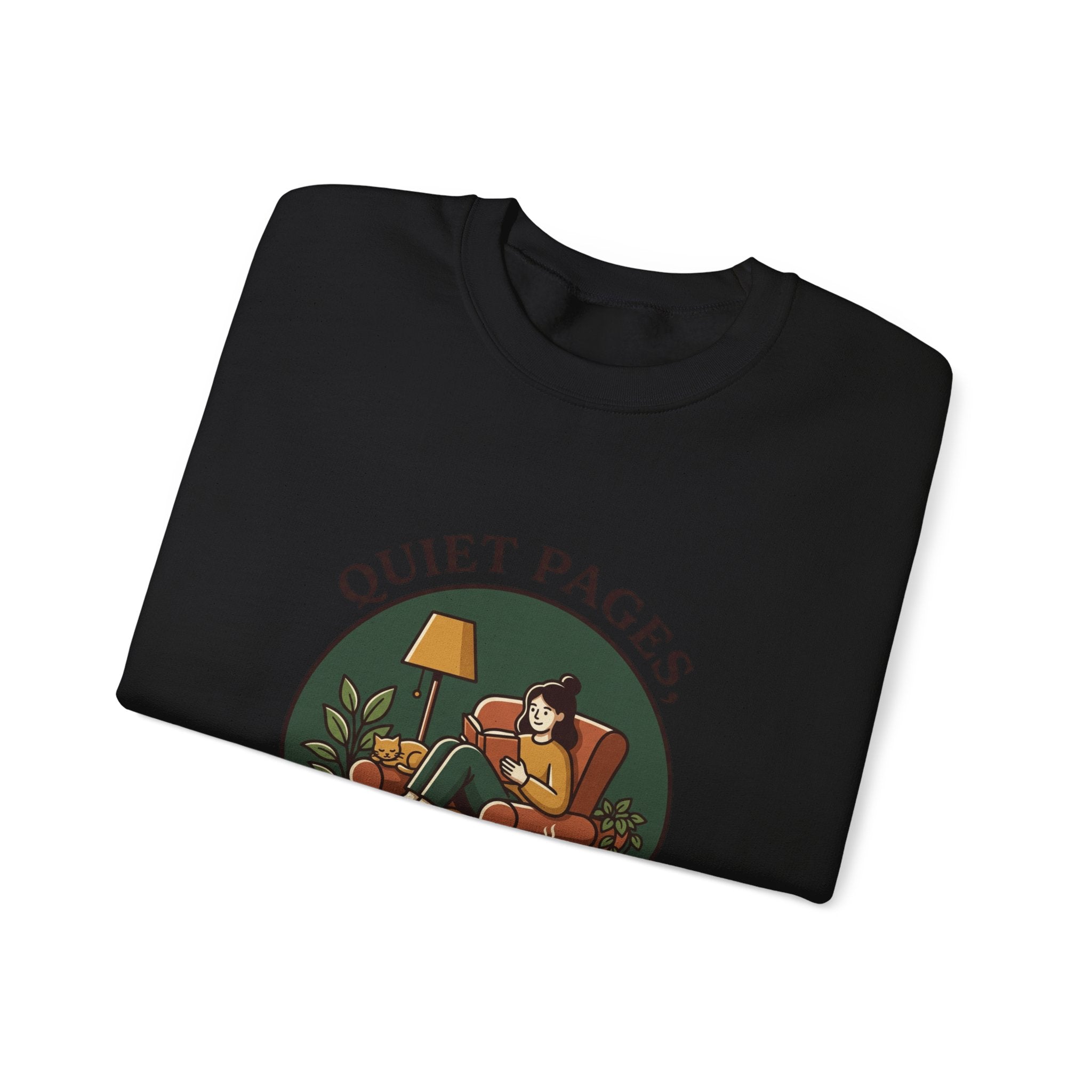 Quiet Pages Loud Imagination Crewneck Sweatshirt | Bookish Cozy Reading, Library Aesthetic