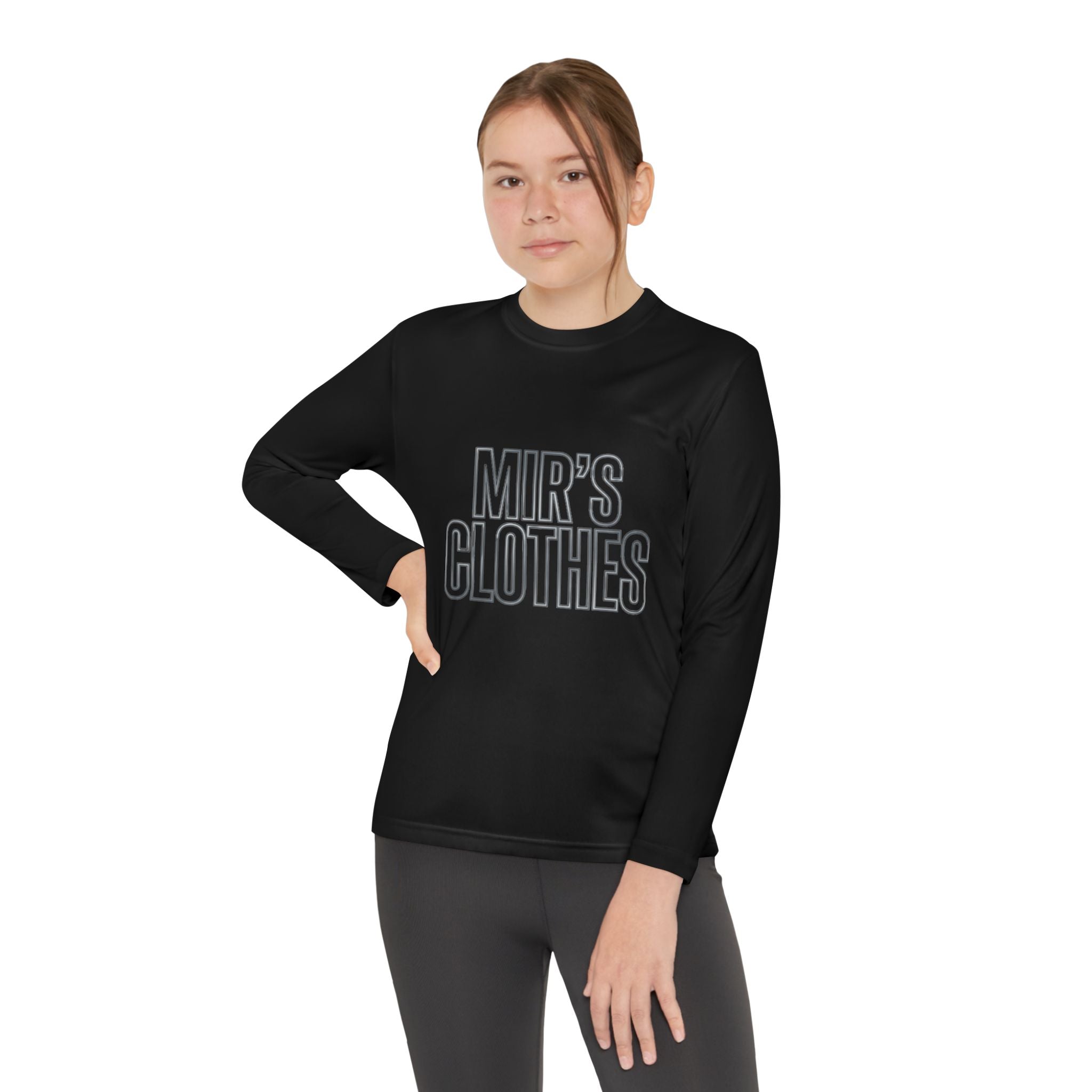 Youth Long Sleeve Tee — 'MIR'S CLOTHES' Athletic Graphic Top