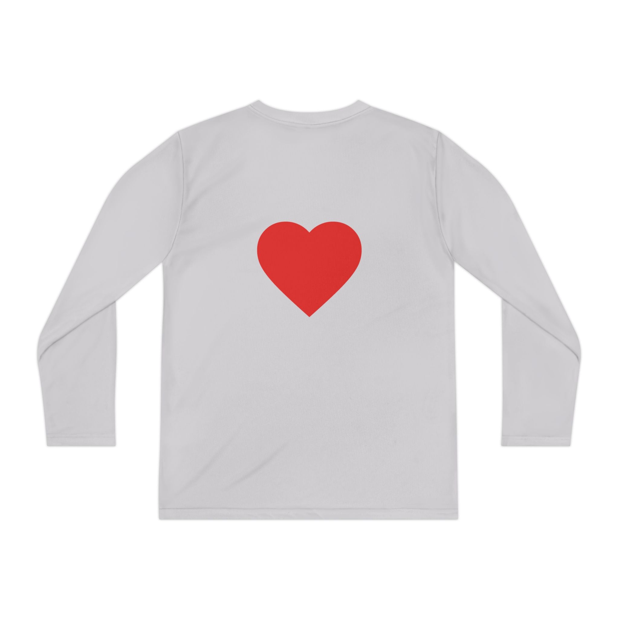 Youth Long Sleeve Tee — Red Heart "love" Graphic