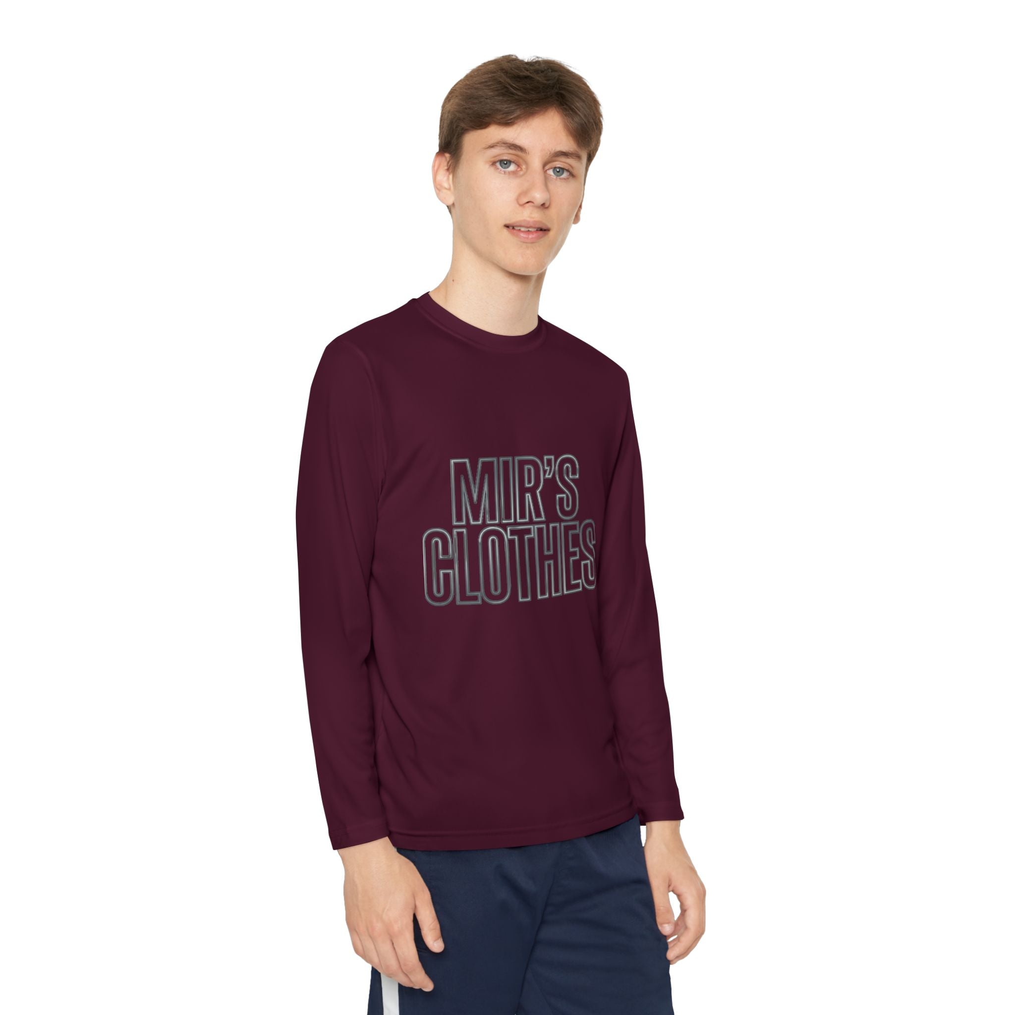 Youth Long Sleeve Tee — 'MIR'S CLOTHES' Athletic Graphic Top